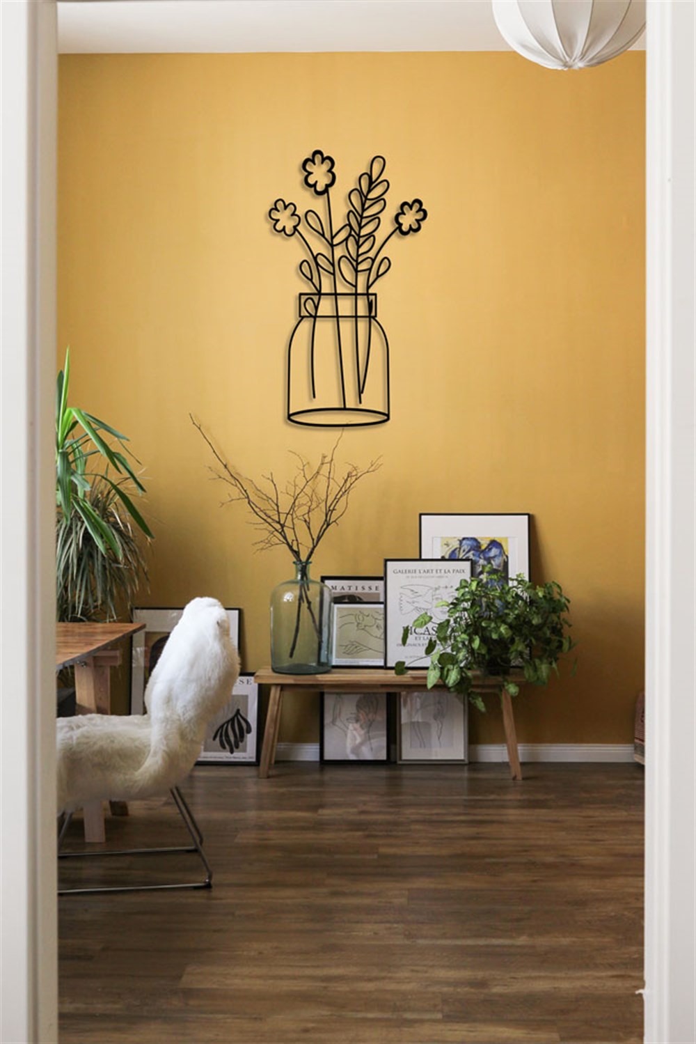 Minimalist Tasarım Kavanozda Çiçek