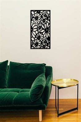Çiçek Desenli Metal Tablo