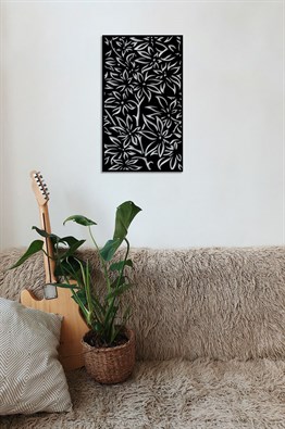 Çiçek Desenli Metal Tablo