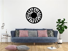 Kufi Desen Selâmün Aleyküm Yazılı Metal Tablo 