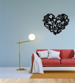 Love Çiçekli Kalp Figürü