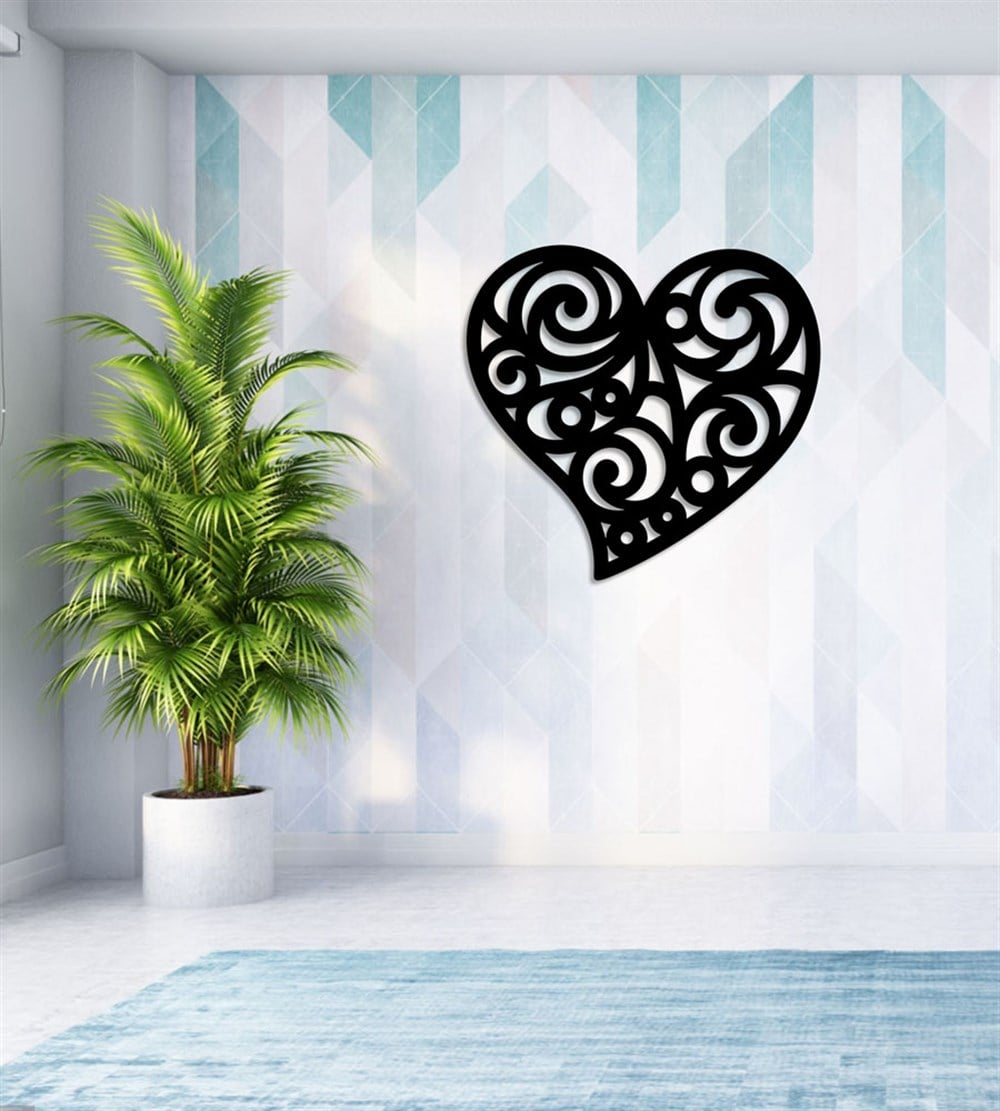 Kalp Desenli Duvar Dekoru