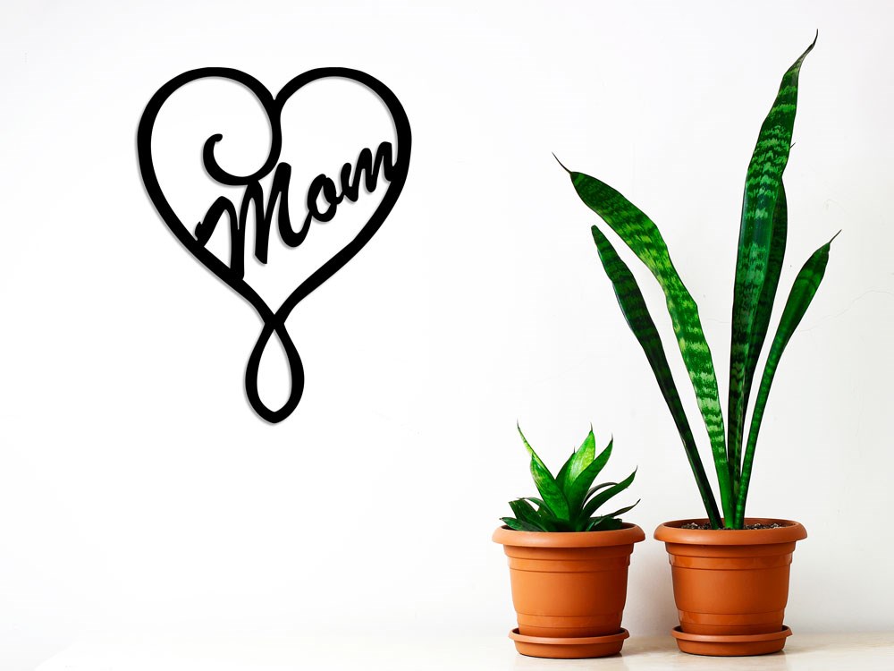 Kalp Mom Yazılı - Anneye En Güzel Hediye