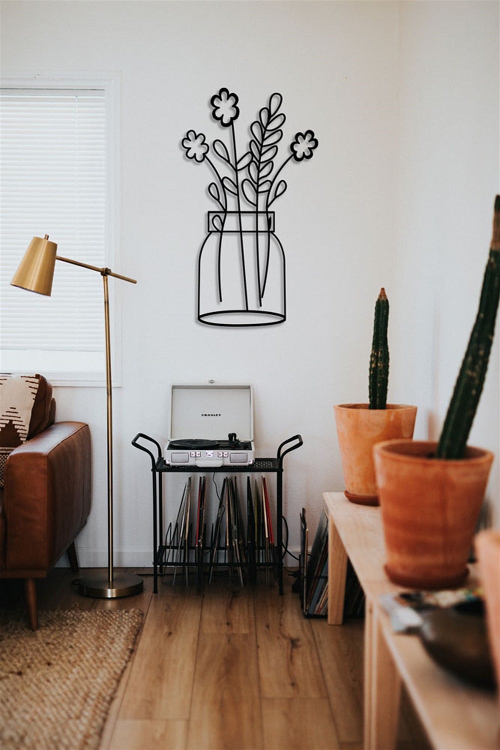 Minimalist Tasarım Kavanozda Çiçek