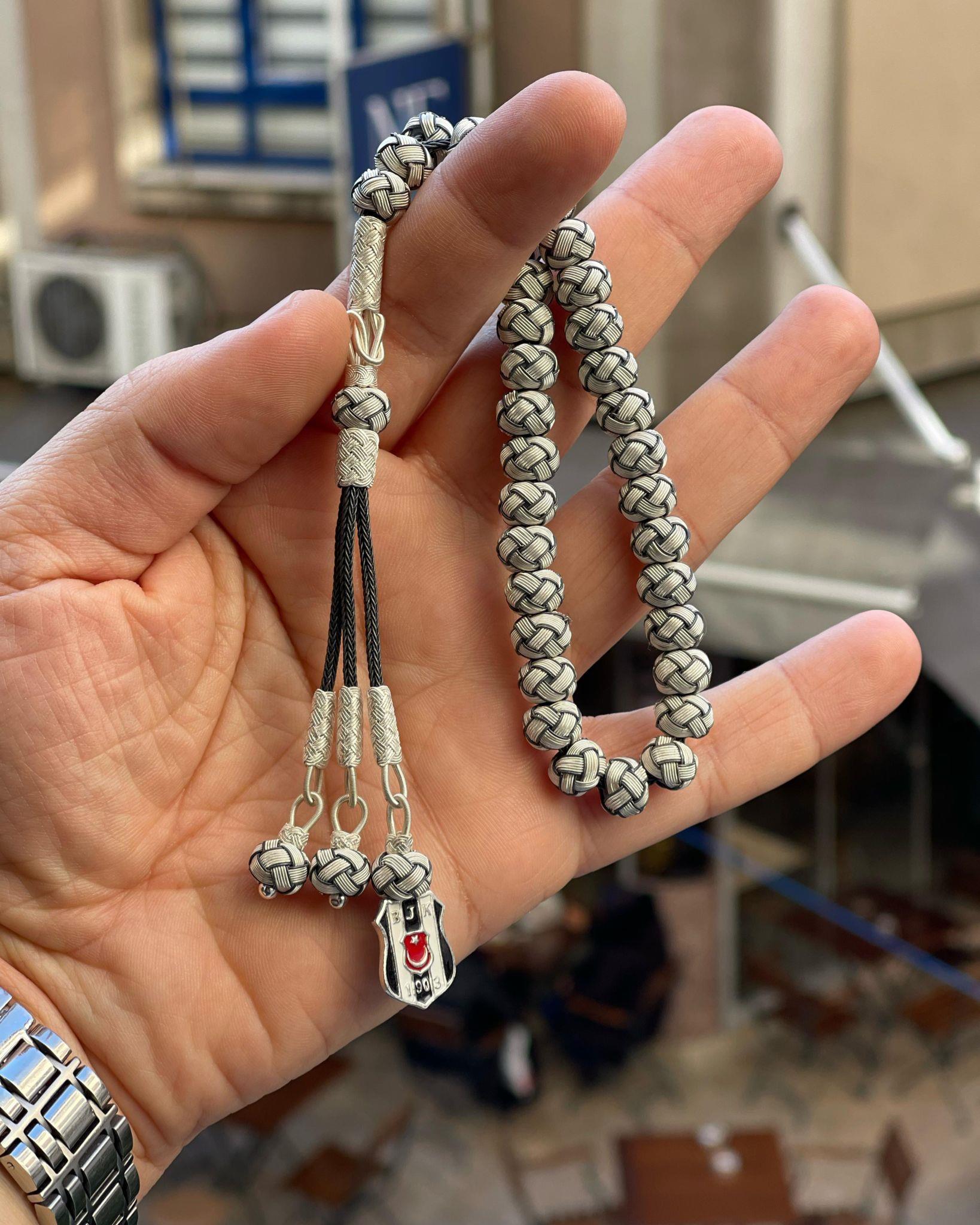 Erkek Gümüş Beşiktaş Kazaziye Tesbih