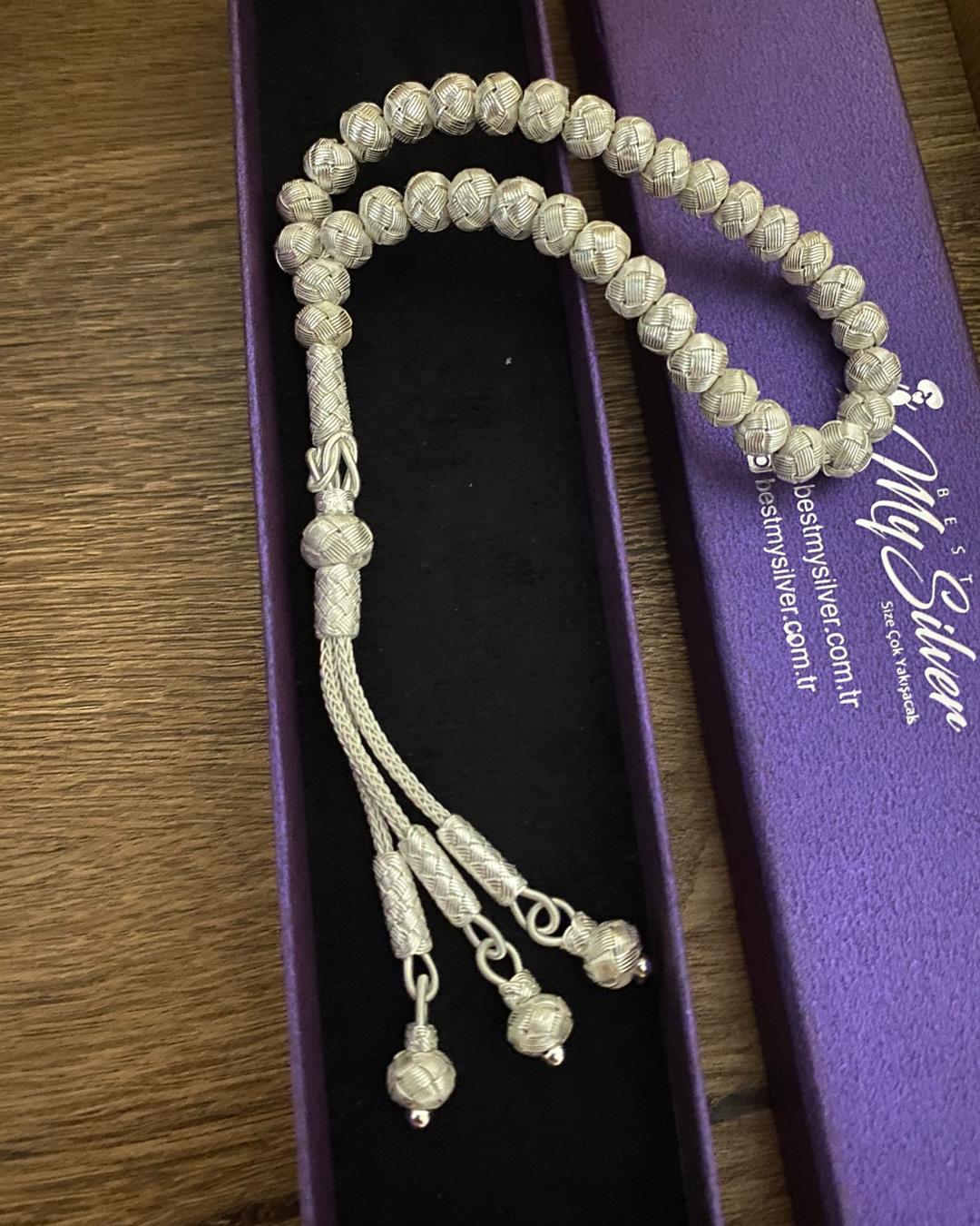 Erkek Gümüş Kazaziye Tesbih