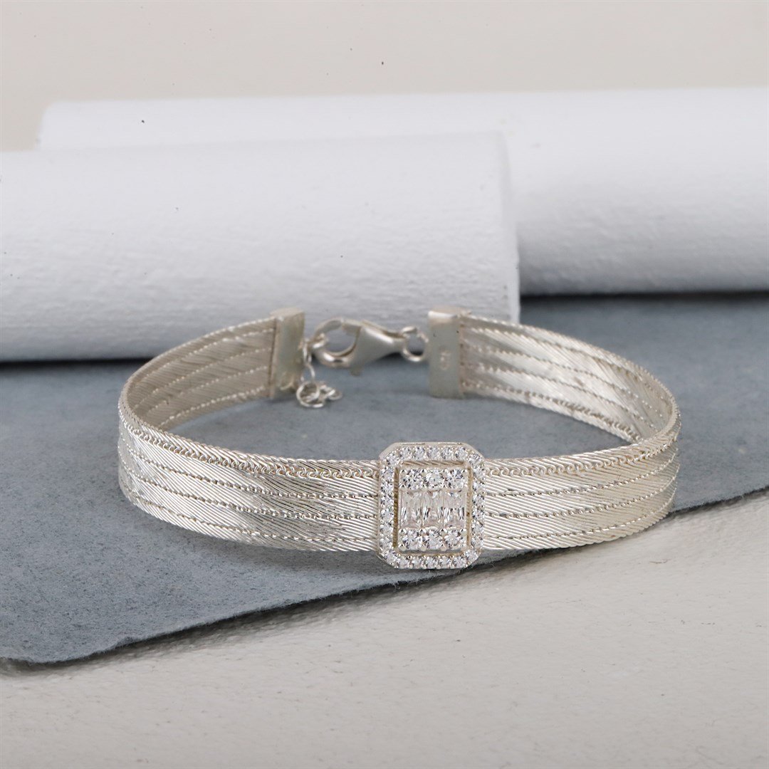 Kadın Bagetli 5 Sıra Trabzon Hasır Bileklik