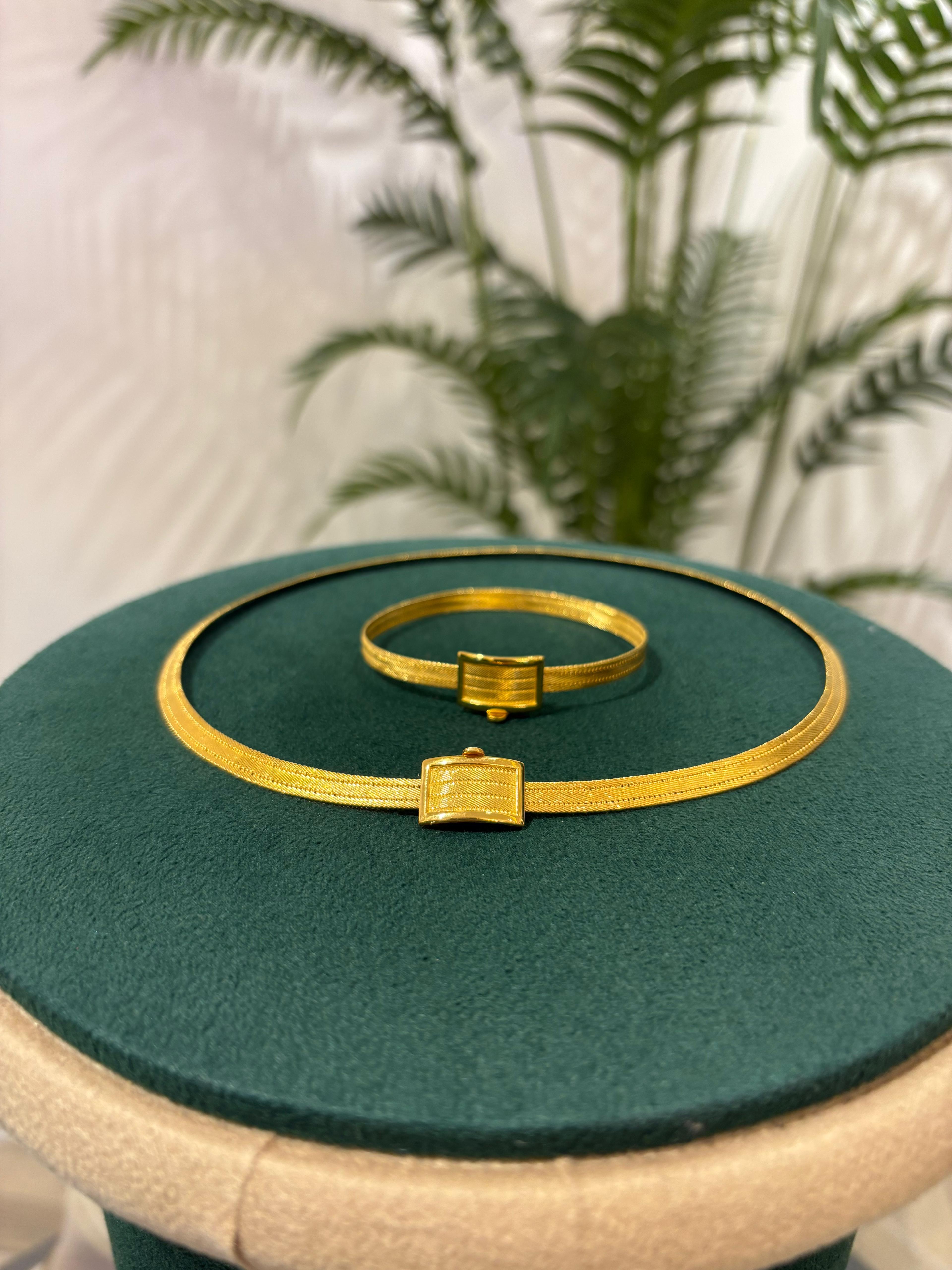 Kadın Gümüş 3 Sıra Trabzon Hasır Gerdanlık Ve Bileklik