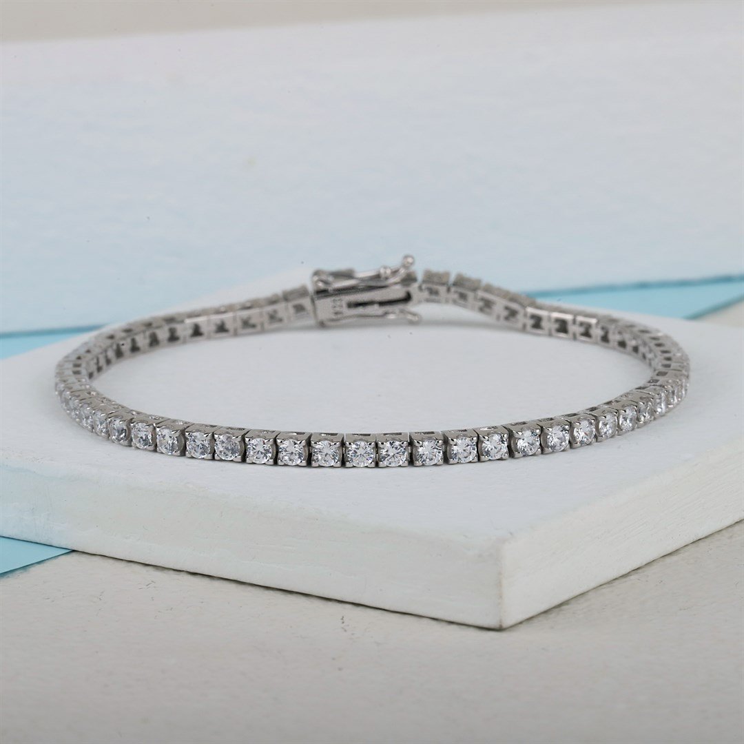 Kadın Gümüş 3Mm Su Yolu Bileklik