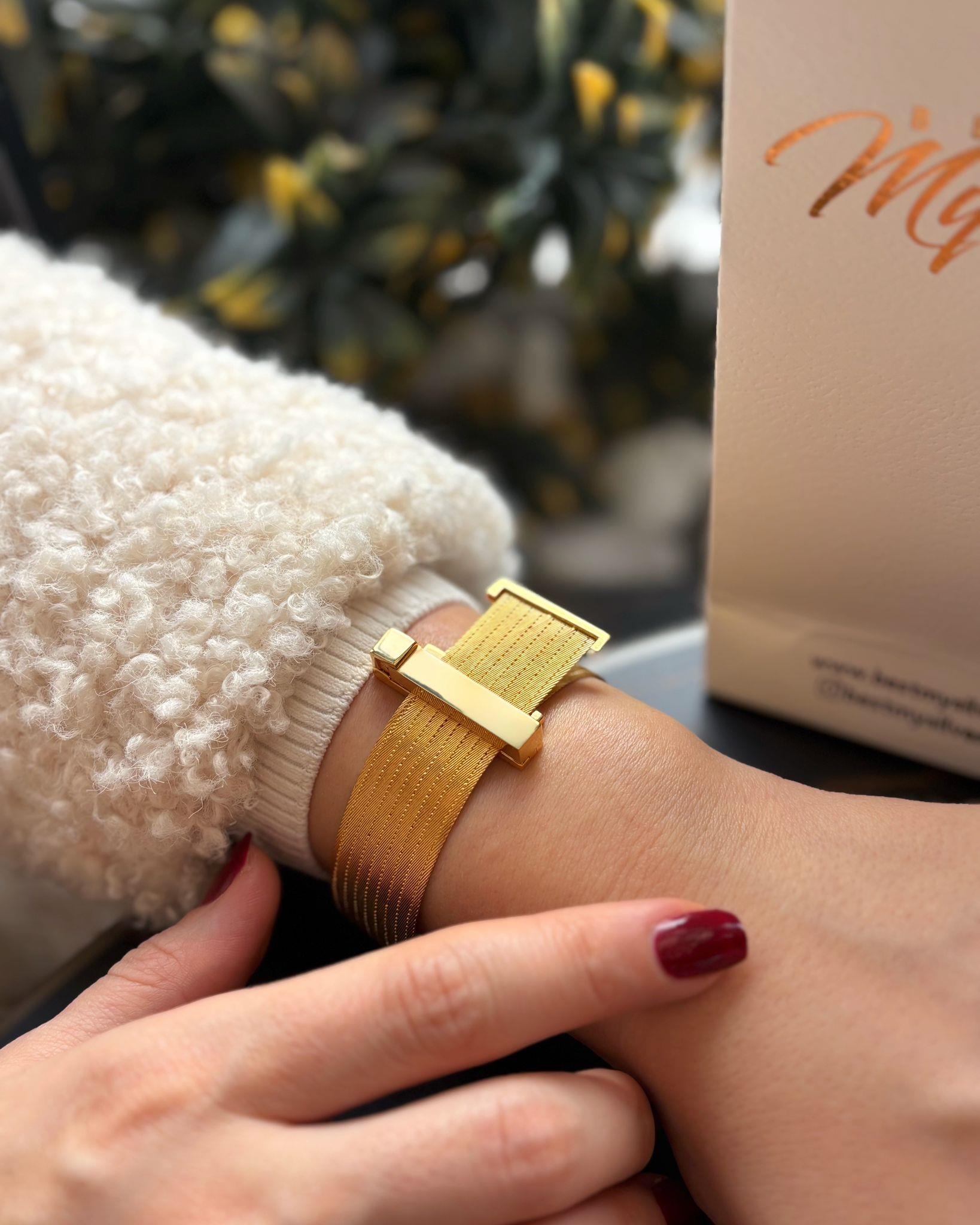 Kadın Gümüş 9 Sıra Özel Tasarım Bileklik 