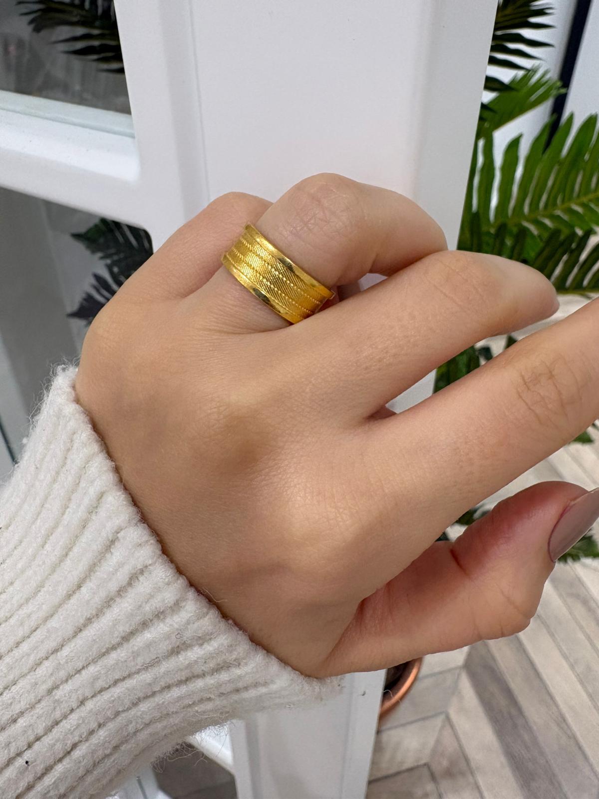 Kadın Gümüş Düz Şapkasız Hasır Yüzük