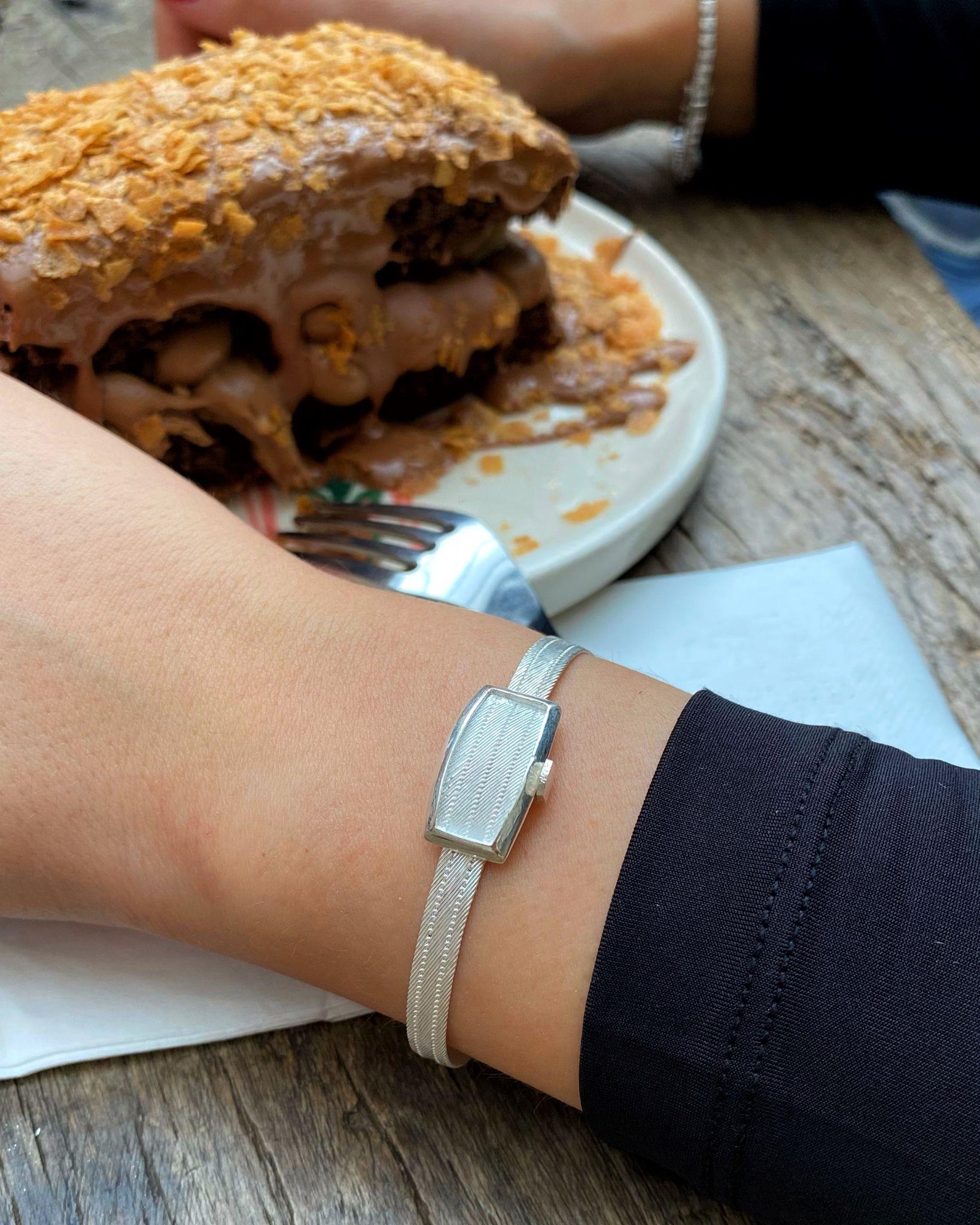 Kadın Gümüş Hasır 3 Sıra Bileklik 3534