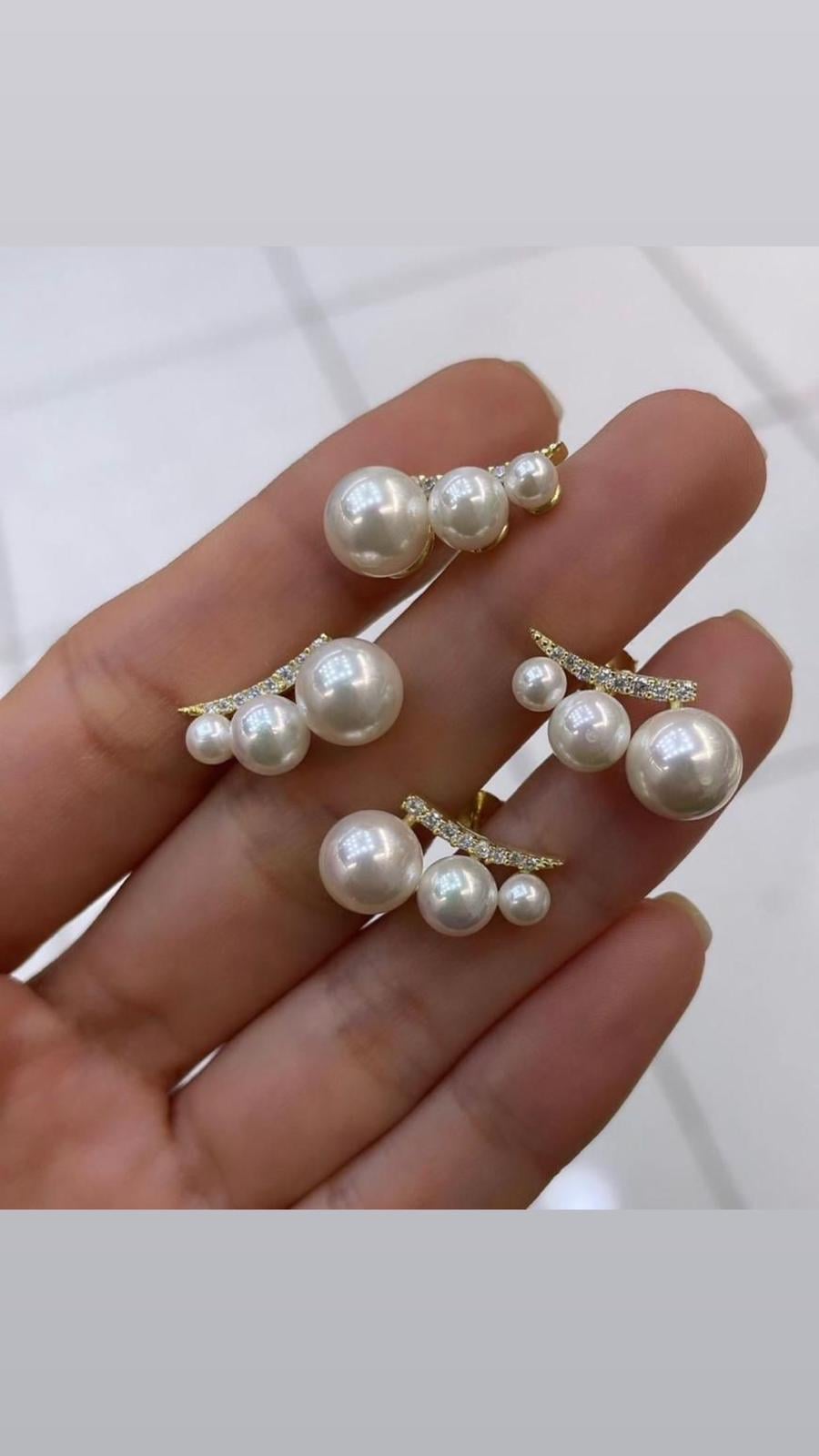 Kadın Gümüş İnci Küpe