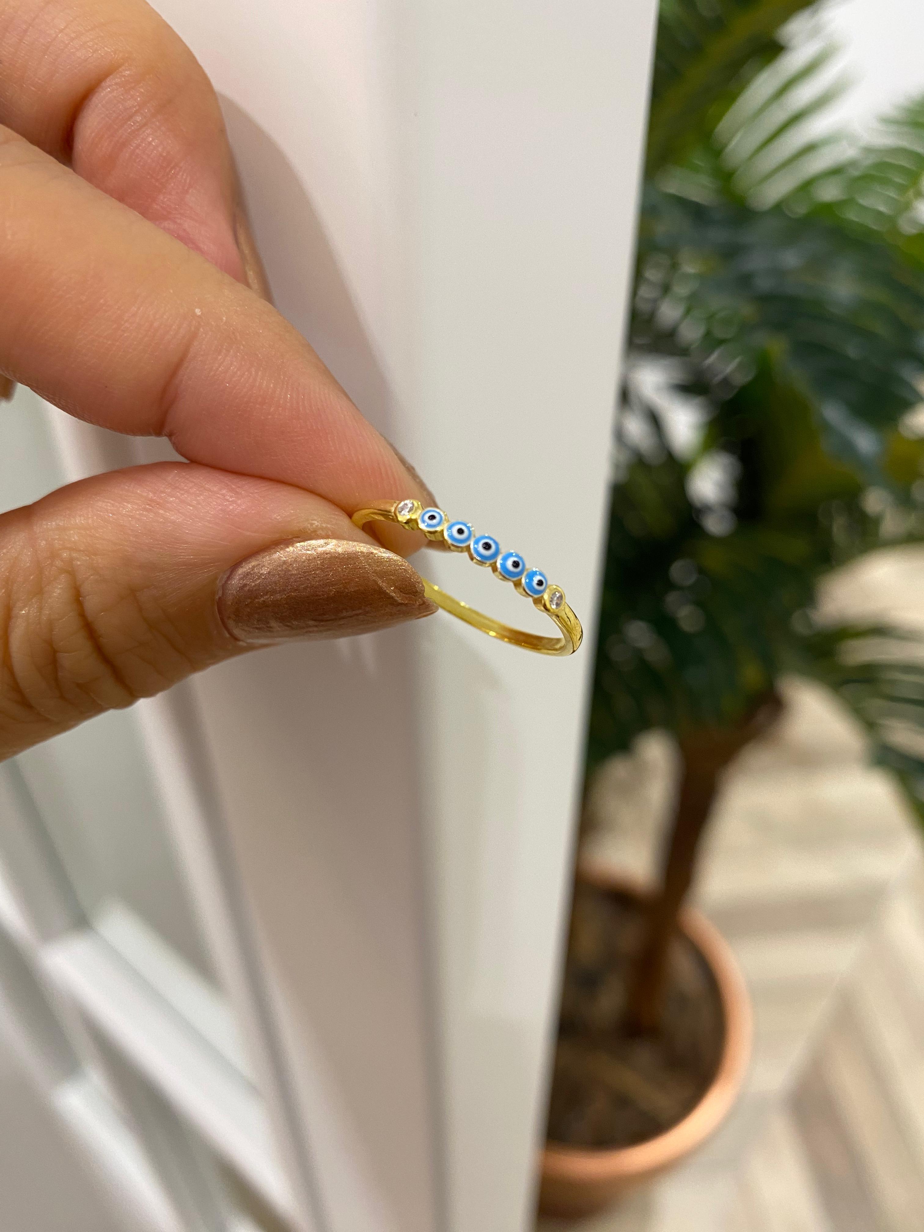 Kadın Gümüş Mineli Çıtır Yüzük