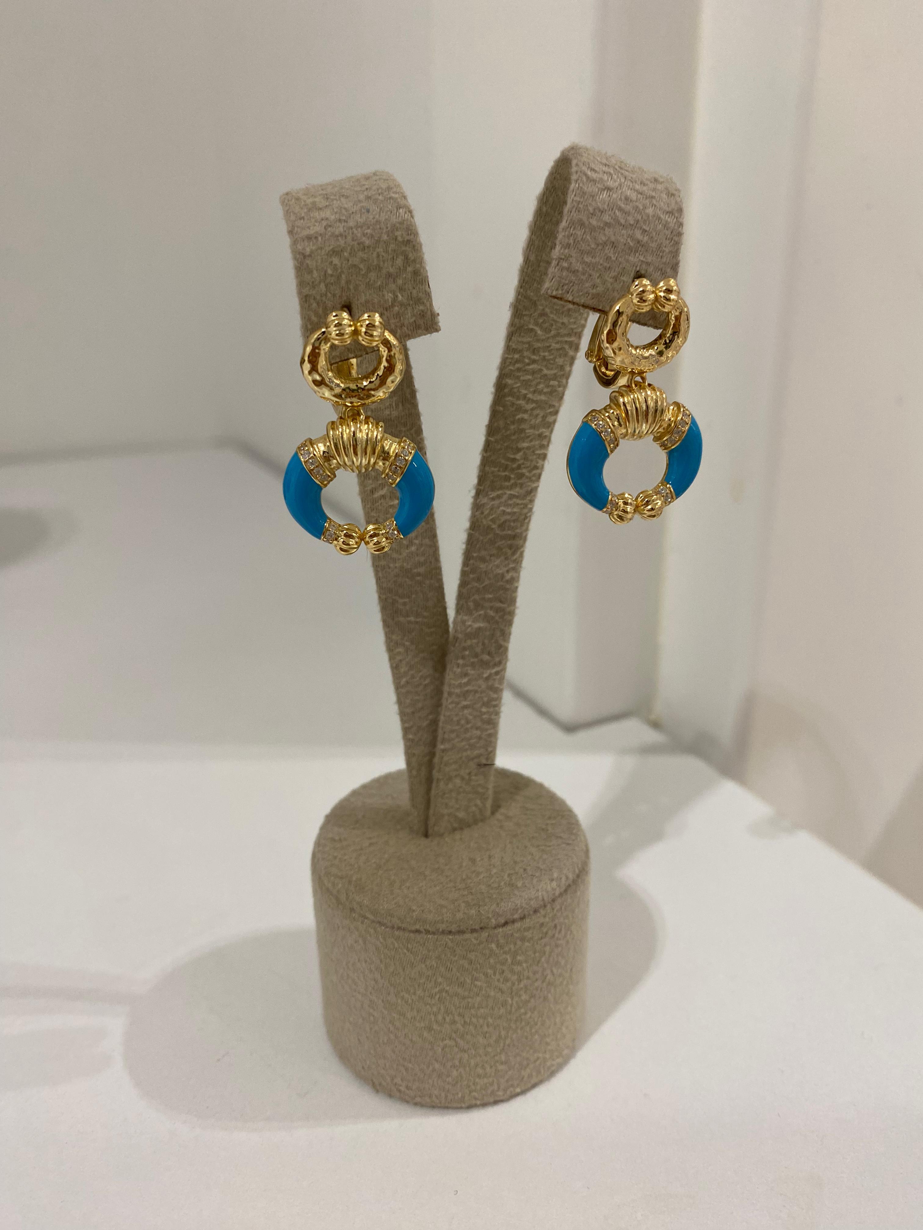 Kadın Gümüş Turkuaz Küpe