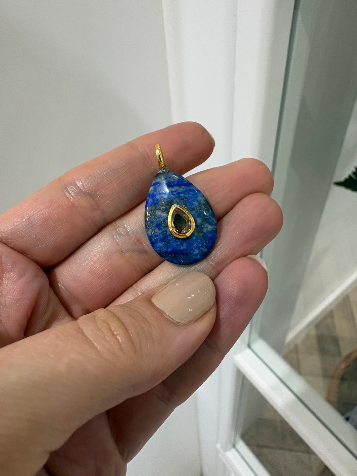 Kadın Natural Lapis Kolye Ucu 