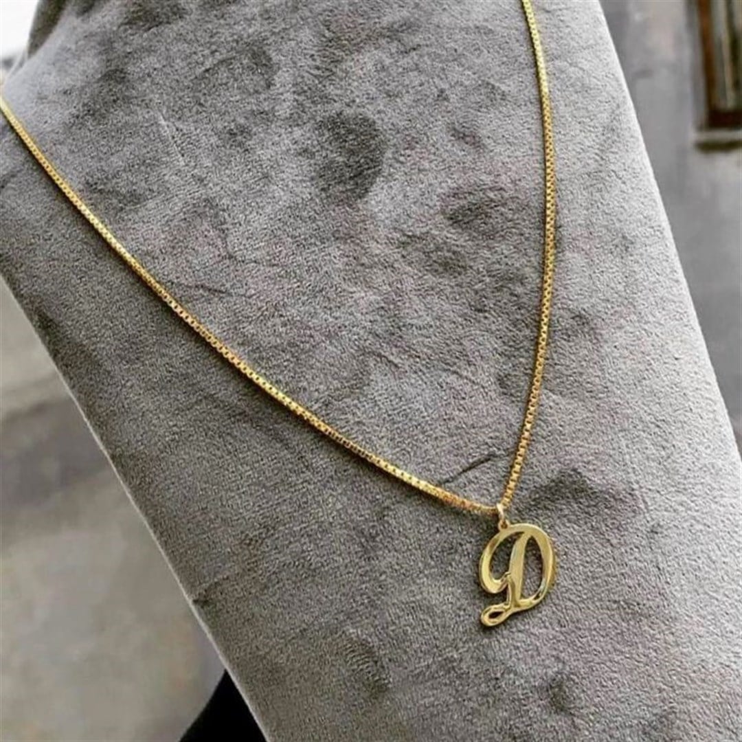 El Yazılı Harf Kolye 