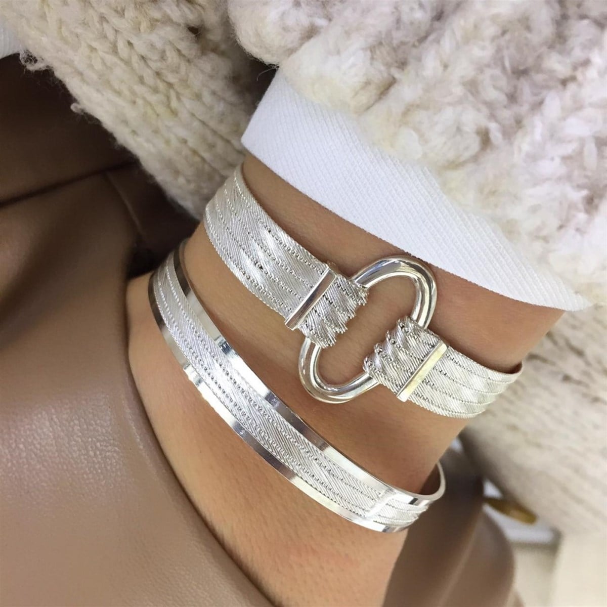 Elips 5 Sıra Hasır Bileklik 