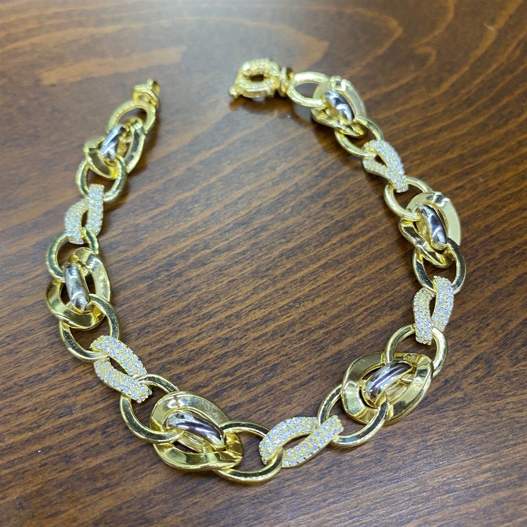 Kadın Gümüş Altın İşçiliği Bileklik