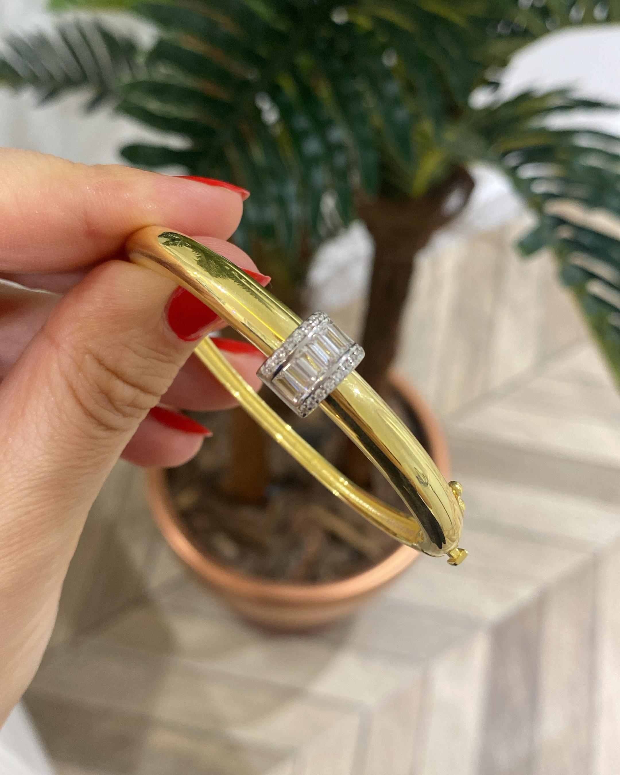 Kadın Gümüş Baget Taşlı Tasarım Bileklik