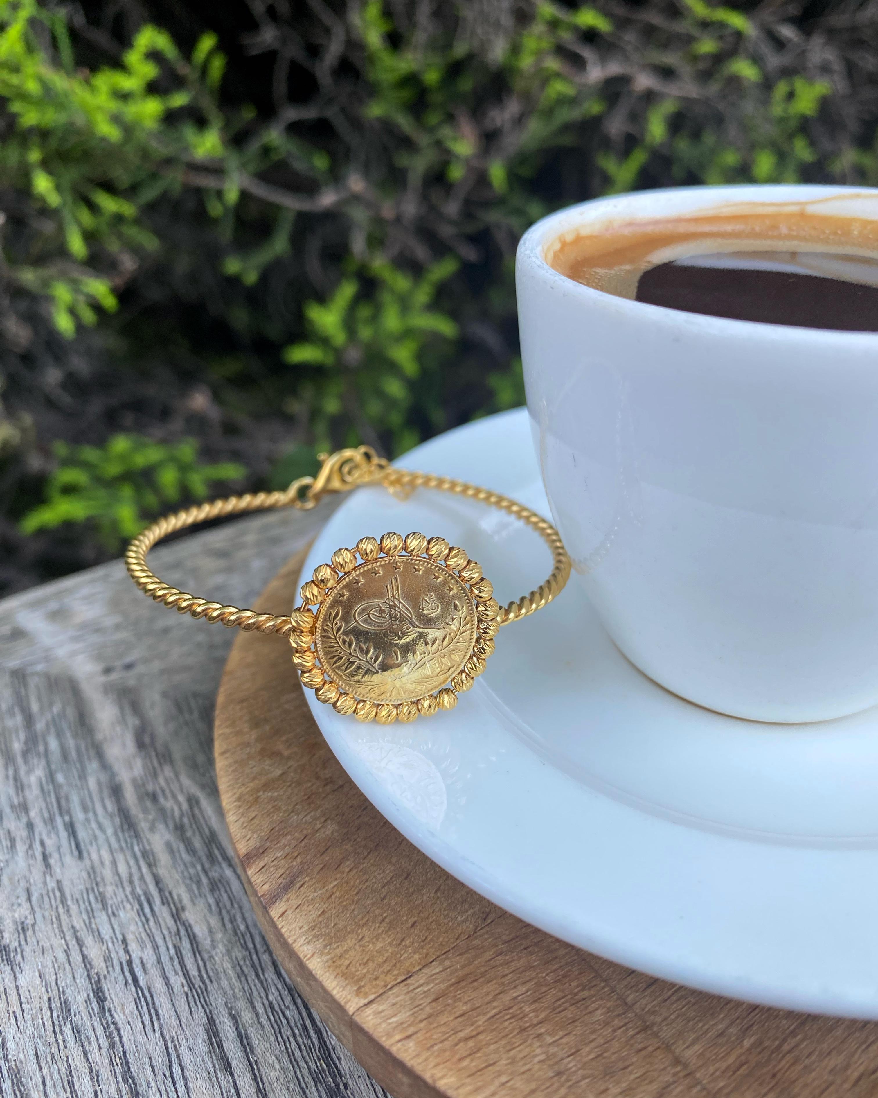 Kadın Gümüş Doricalı Tuğralı Bileklik