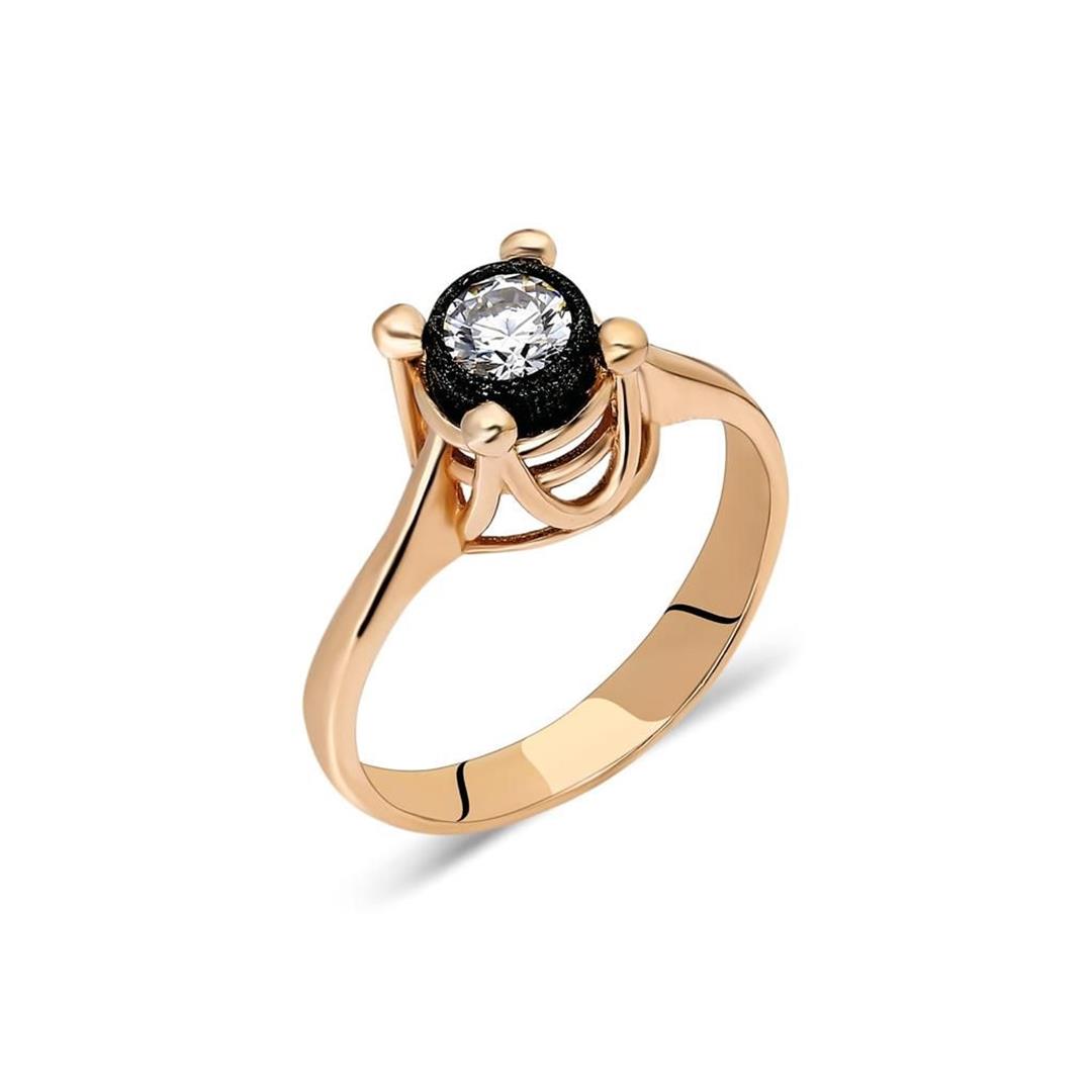 Kadın Gümüş Elmas Montür Görünümlü Tek Taş Yüzük