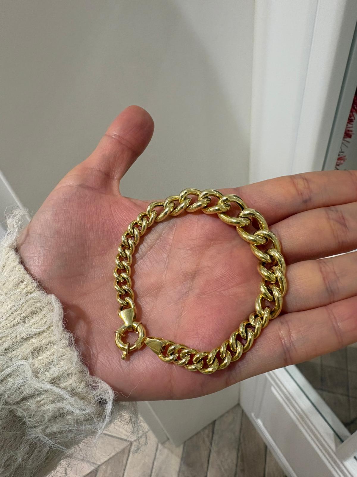 Kadın Gümüş Gold Gurmet Bileklik