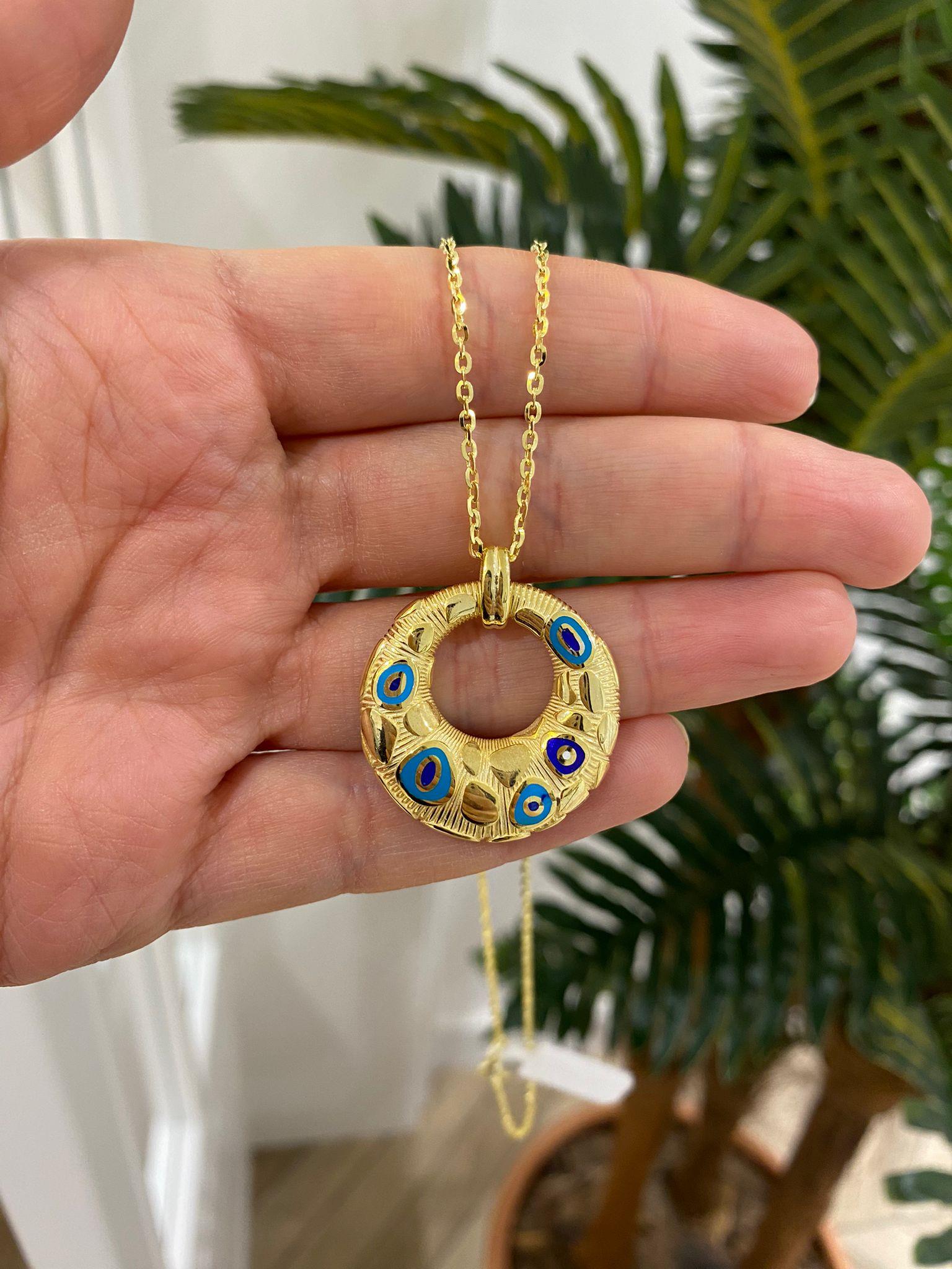 Kadın Gümüş Gold Mineli Kolye