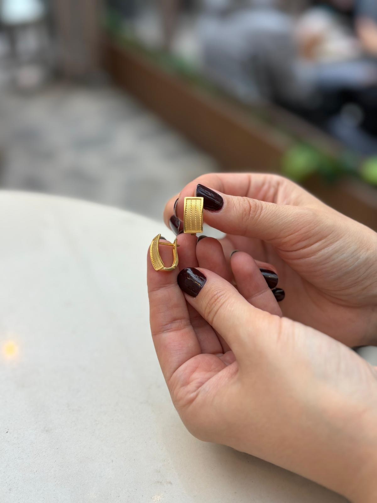 Kadın Gümüş Hasır Küpe