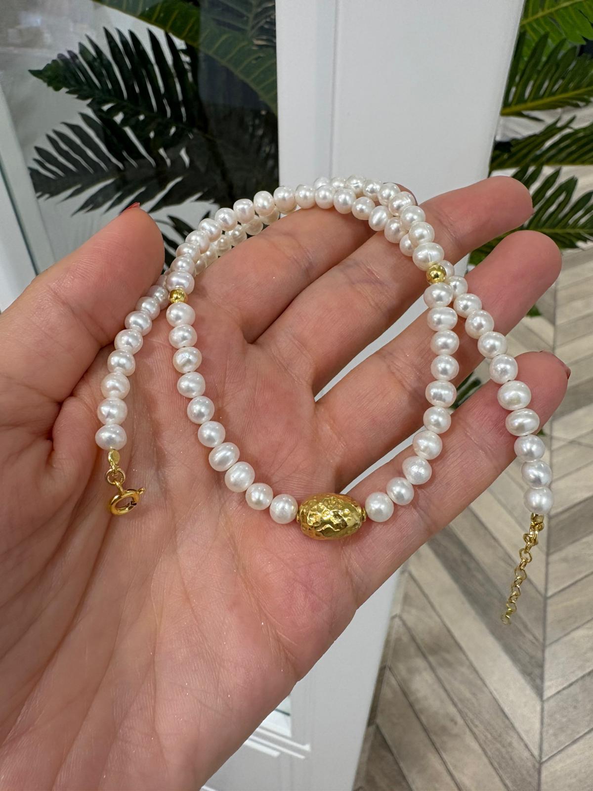 Kadın Gümüş İncili Tasarım Kolye