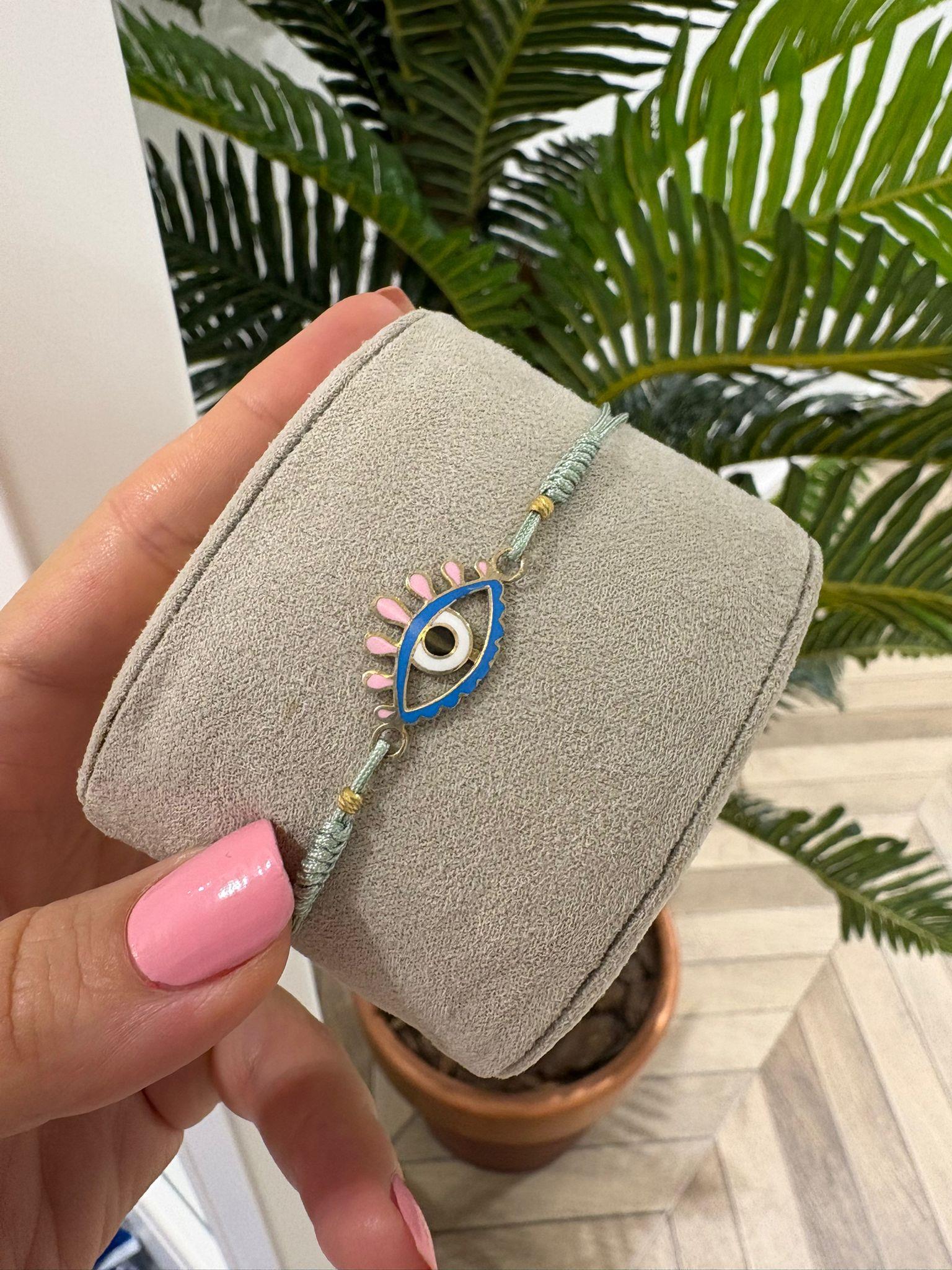 Kadın Gümüş İpli Göz Bileklik