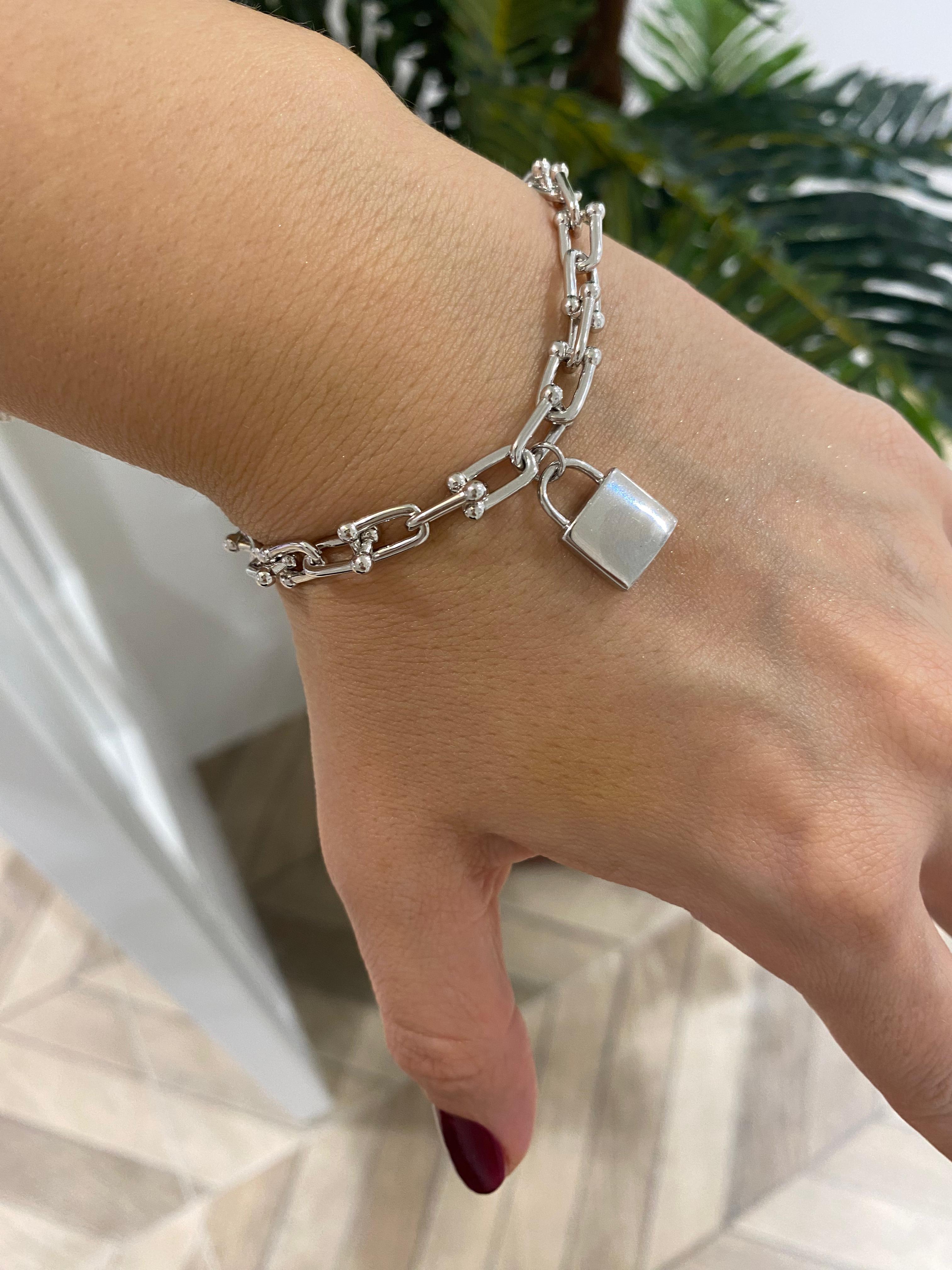 Kadın Gümüş İthal Kilit Bileklik