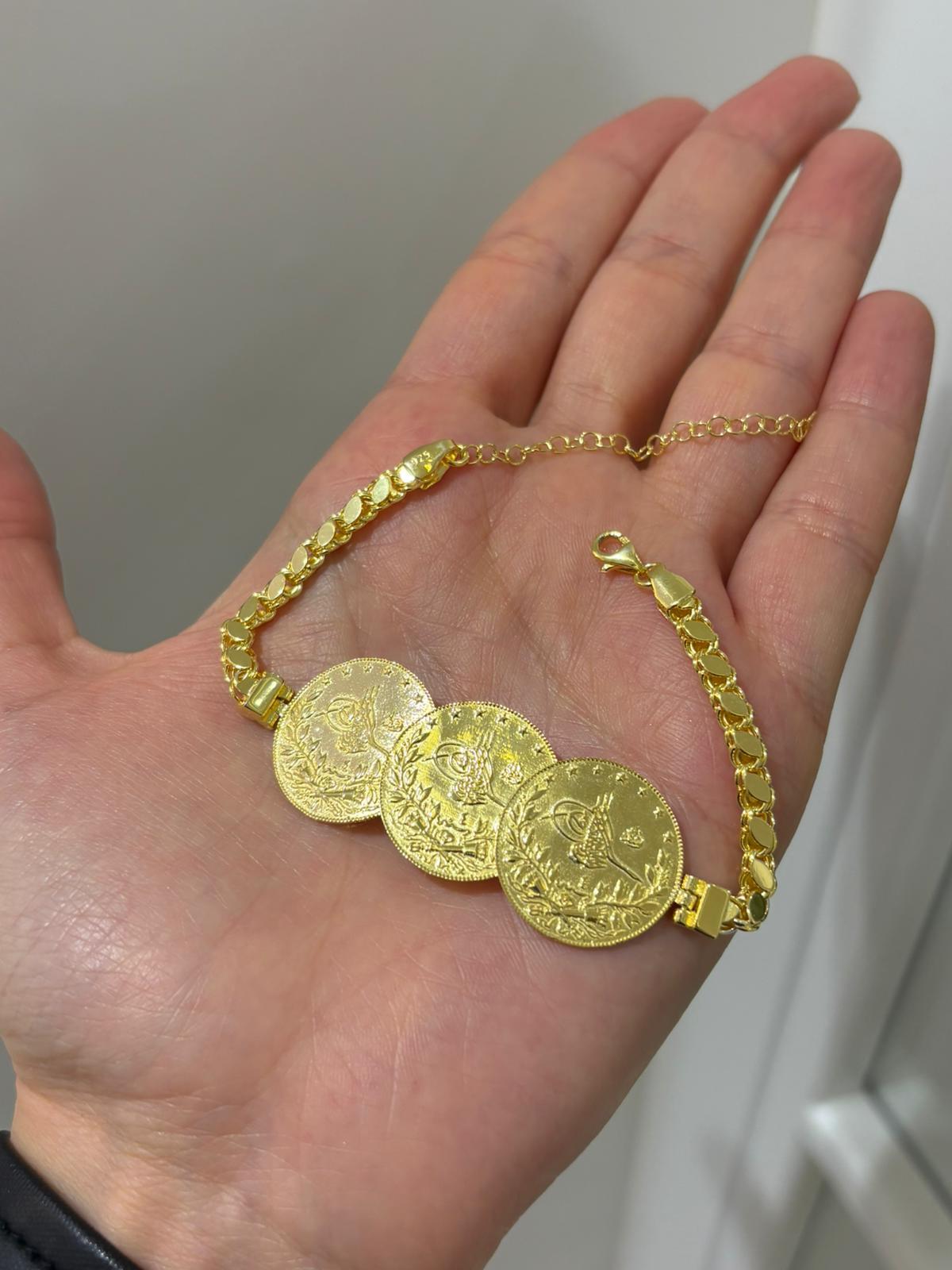 Kadın Gümüş Liralı Bileklik 