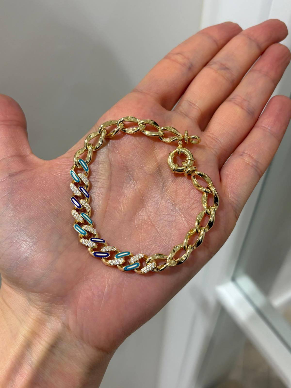 Kadın Gümüş Mineli Taşlı Gurmet  Bileklik 