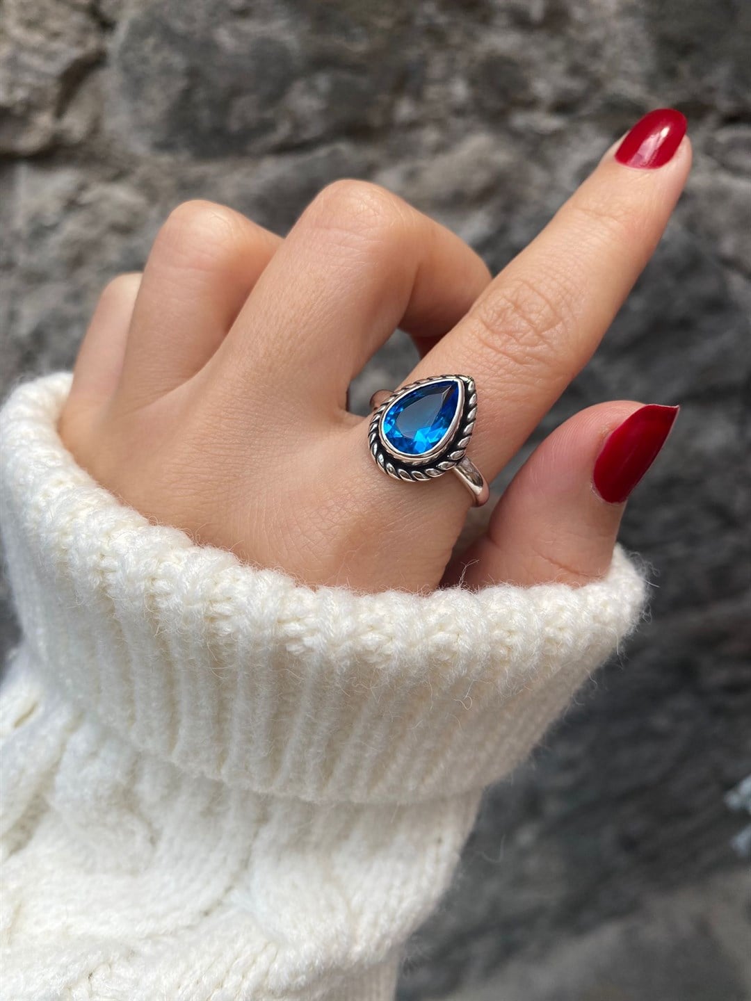 Kadın Gümüş Oksitli Yüzük