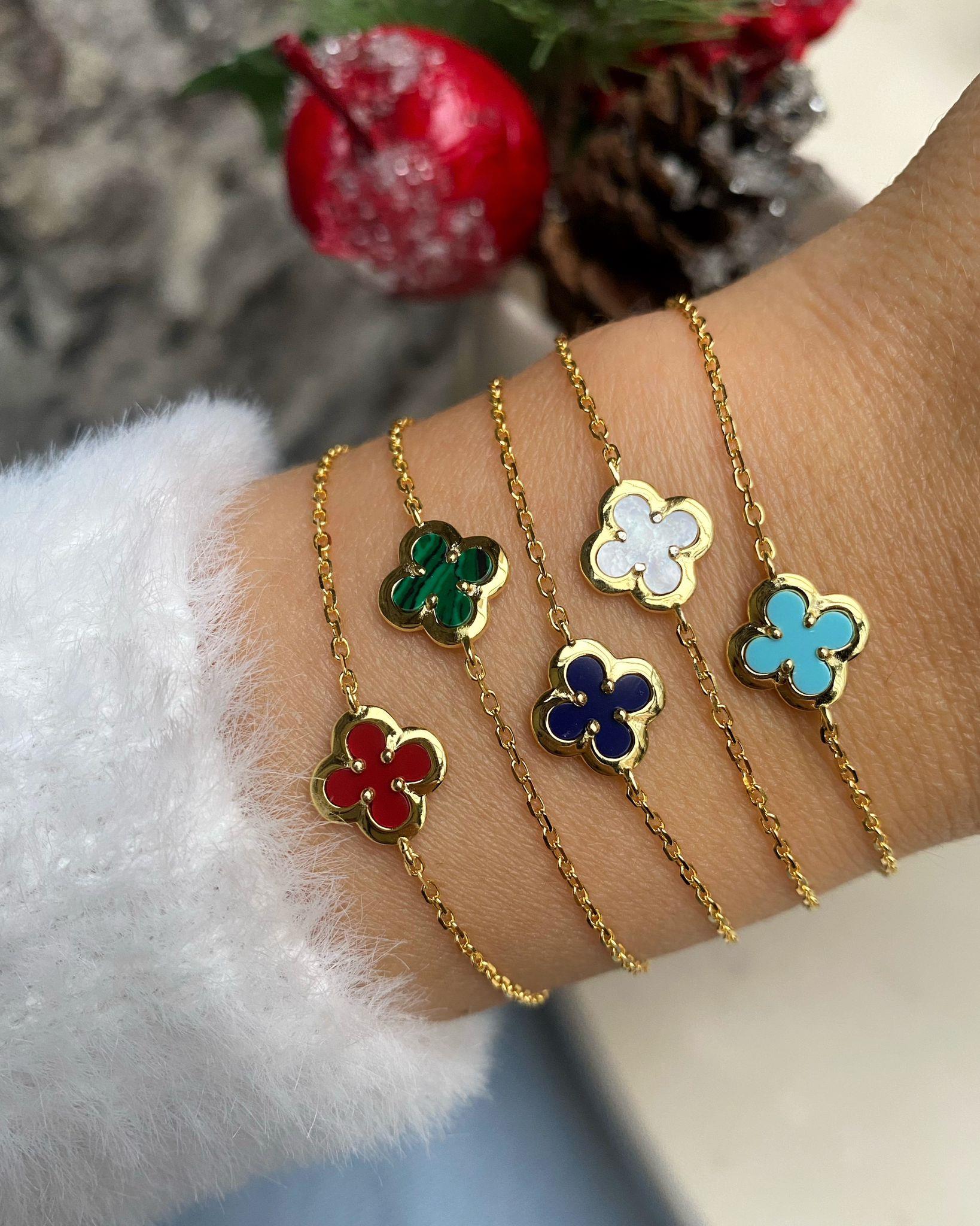 Kadın Gümüş Renkli Yonca Bileklik ( ADET) 0423