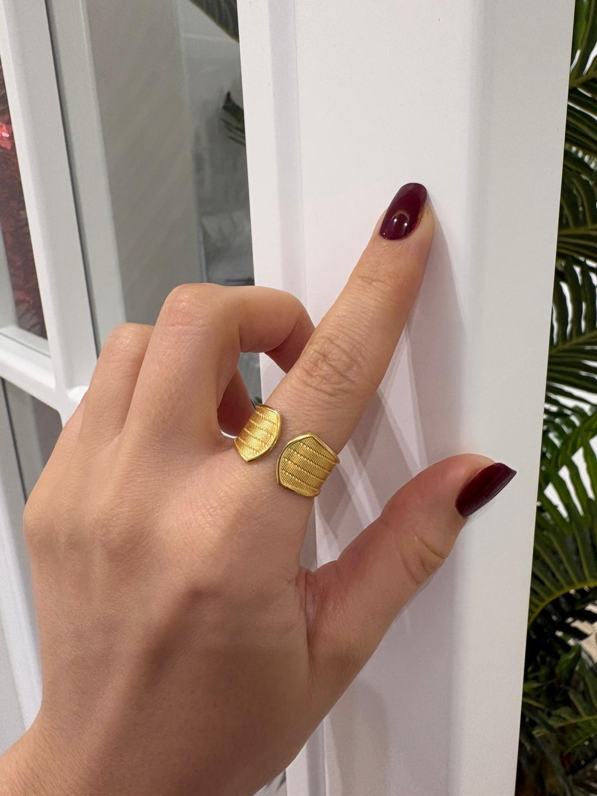 Kadın Gümüş Tasarım Hasır Yüzük 2