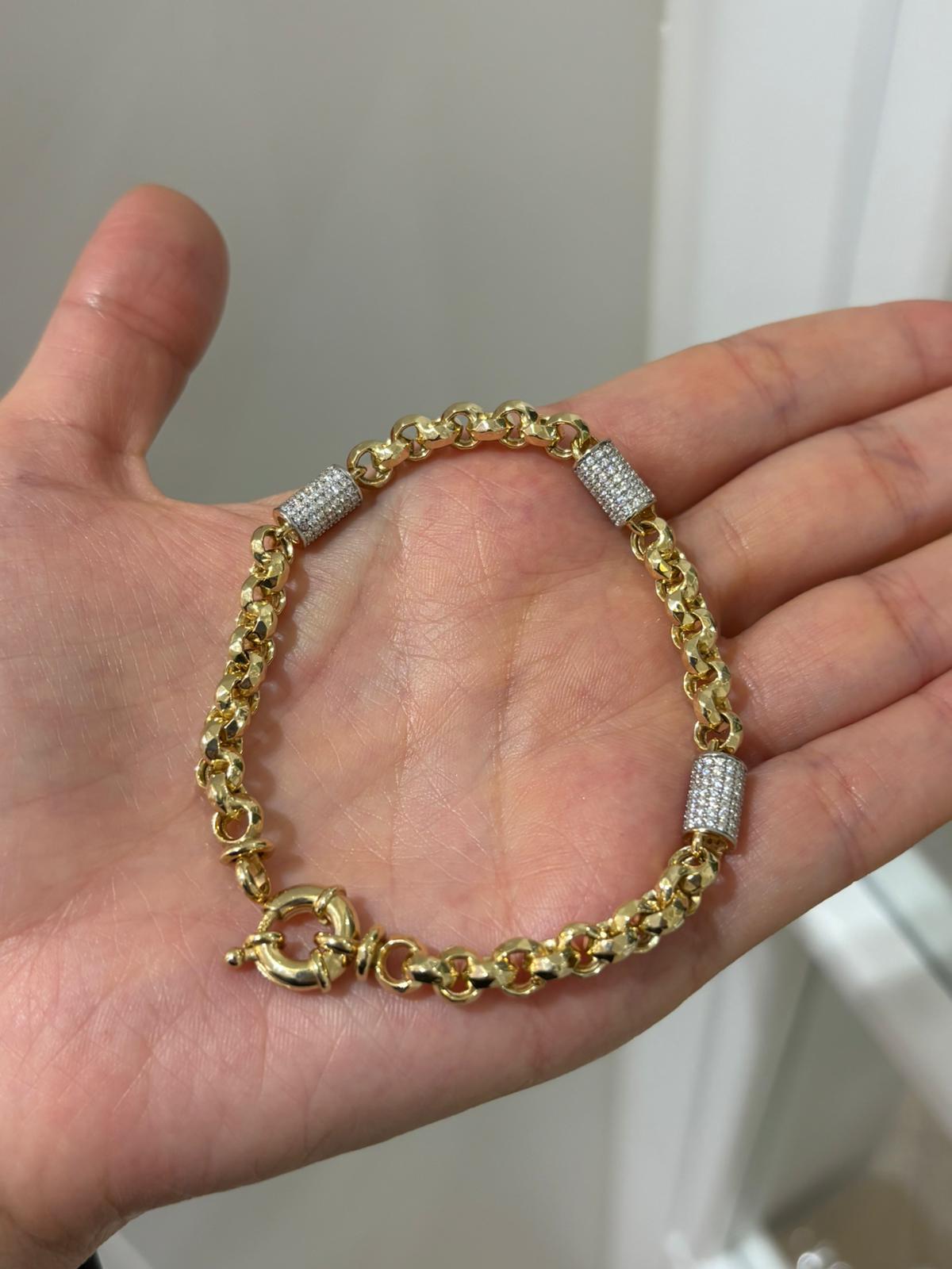 Kadın Gümüş Taşlı Doc Bileklik 