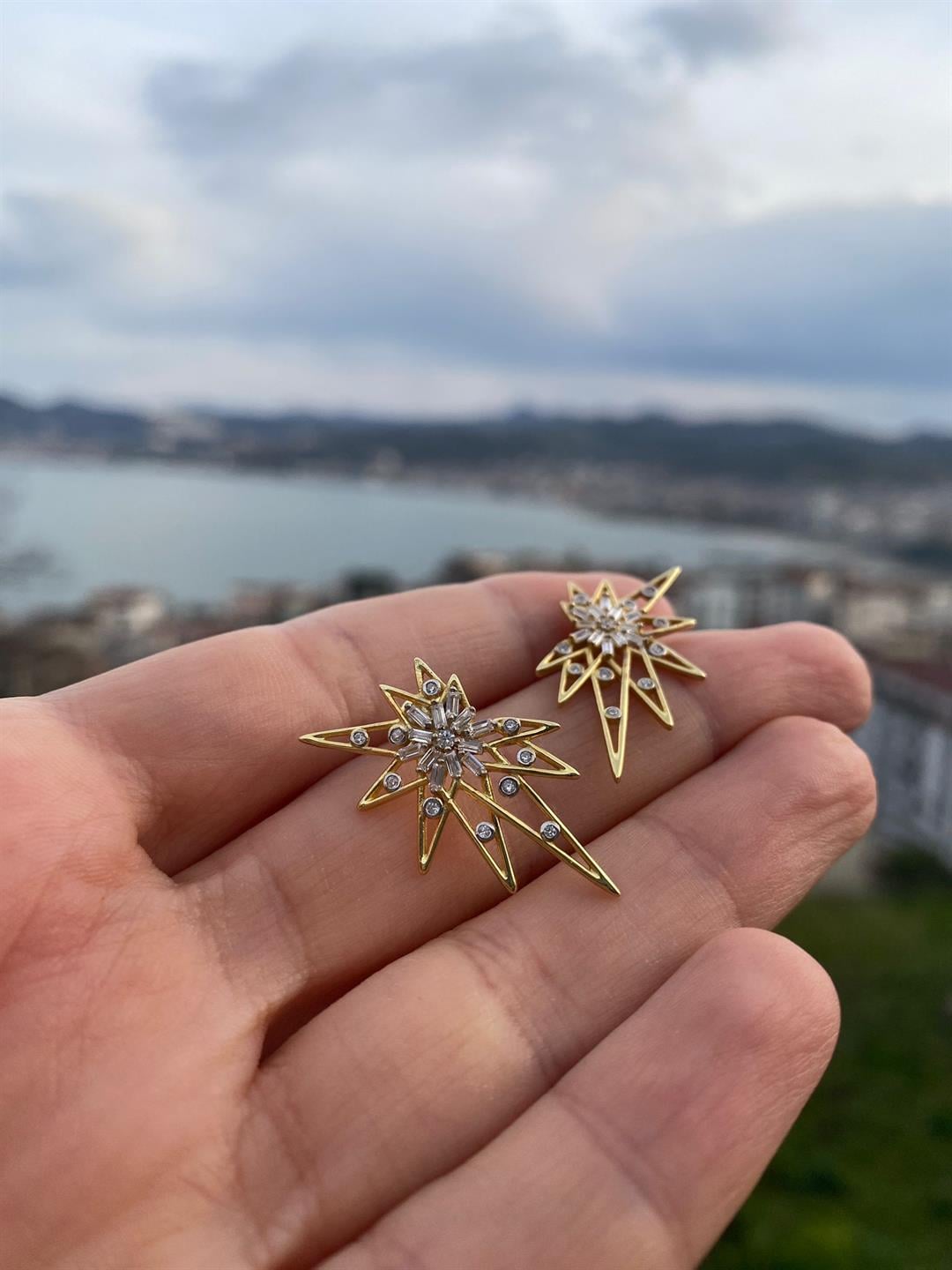 Kadın Gümüş Trend Küpe