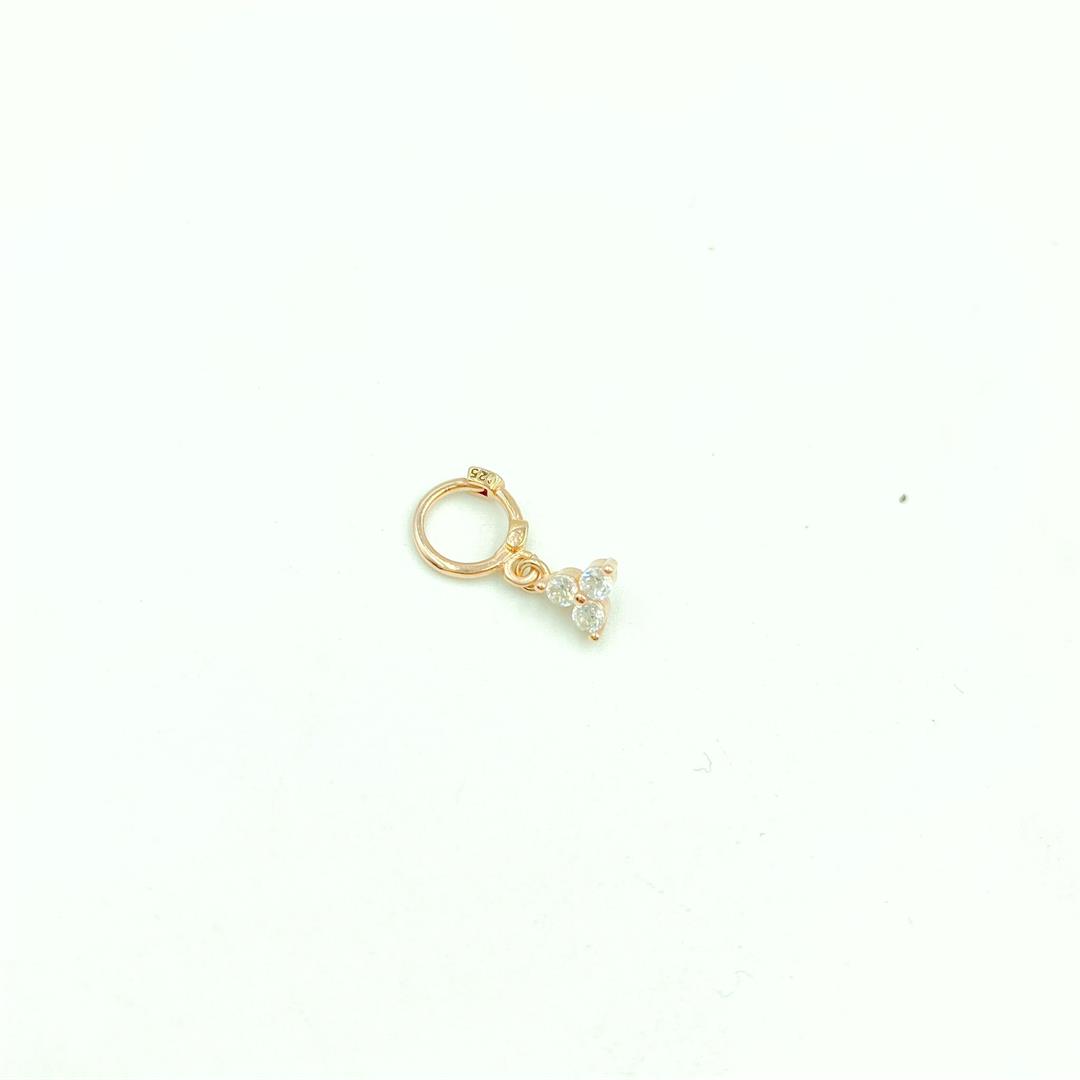 Kadın Gümüş Zirkon Taşlı Tragus