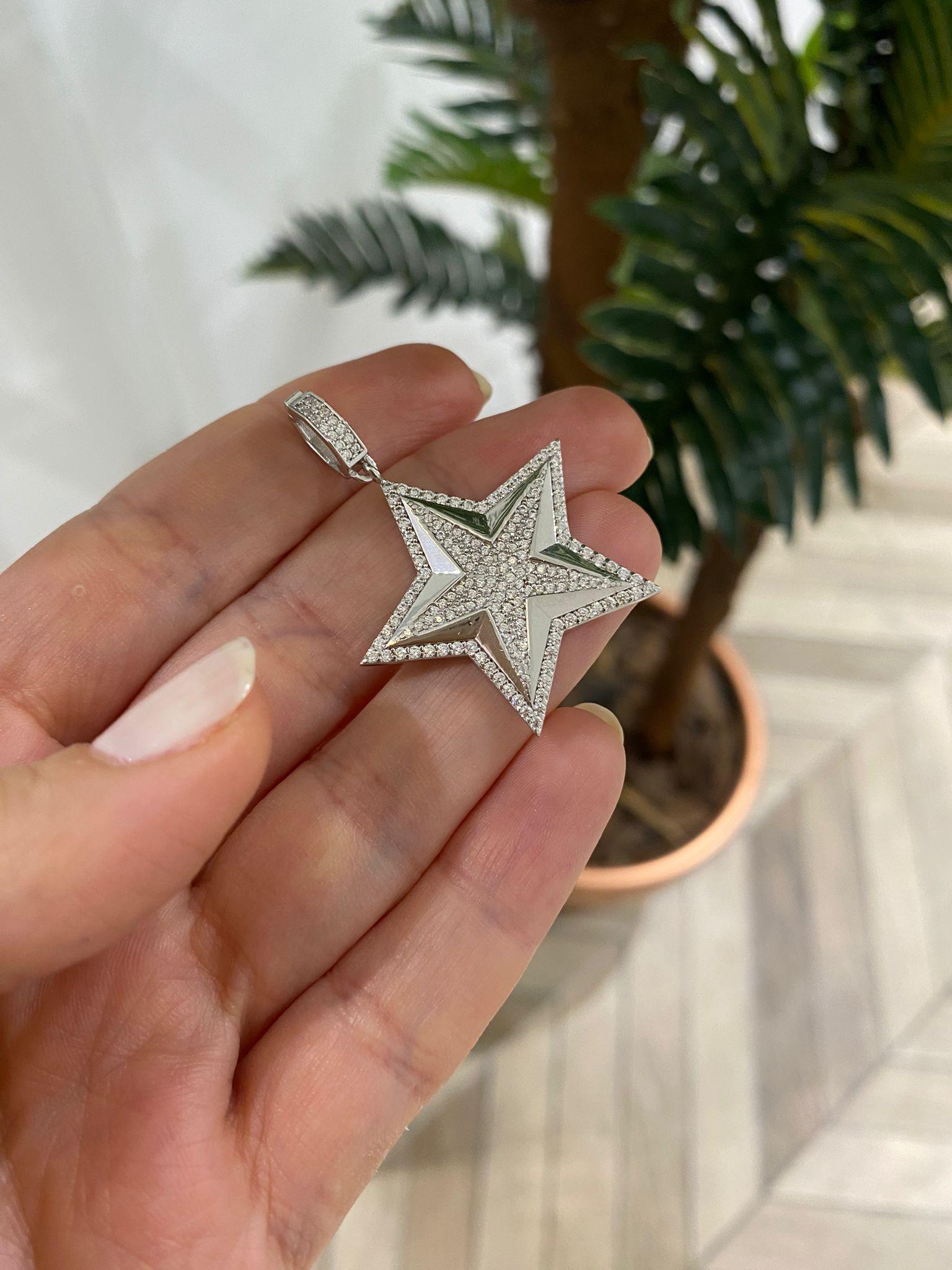 Kadın Gümüş Zirkon Taşlı Yıldız Charm 1656