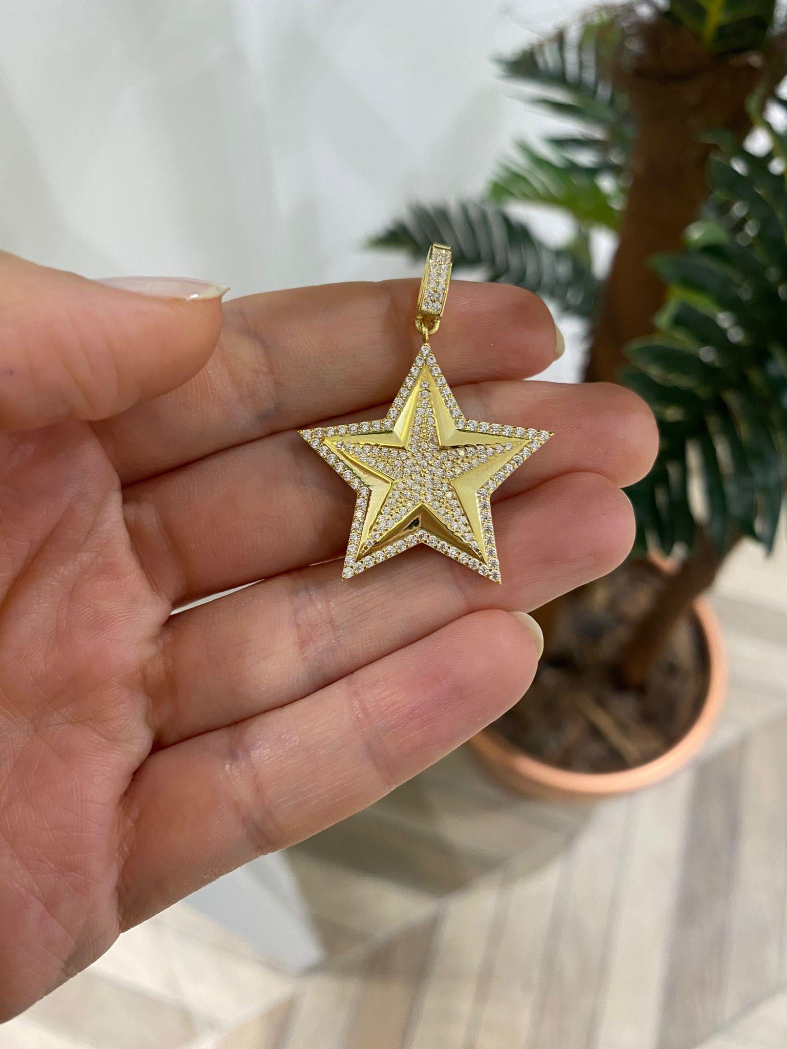 Kadın Gümüş Zirkon Taşlı Yıldız Charm