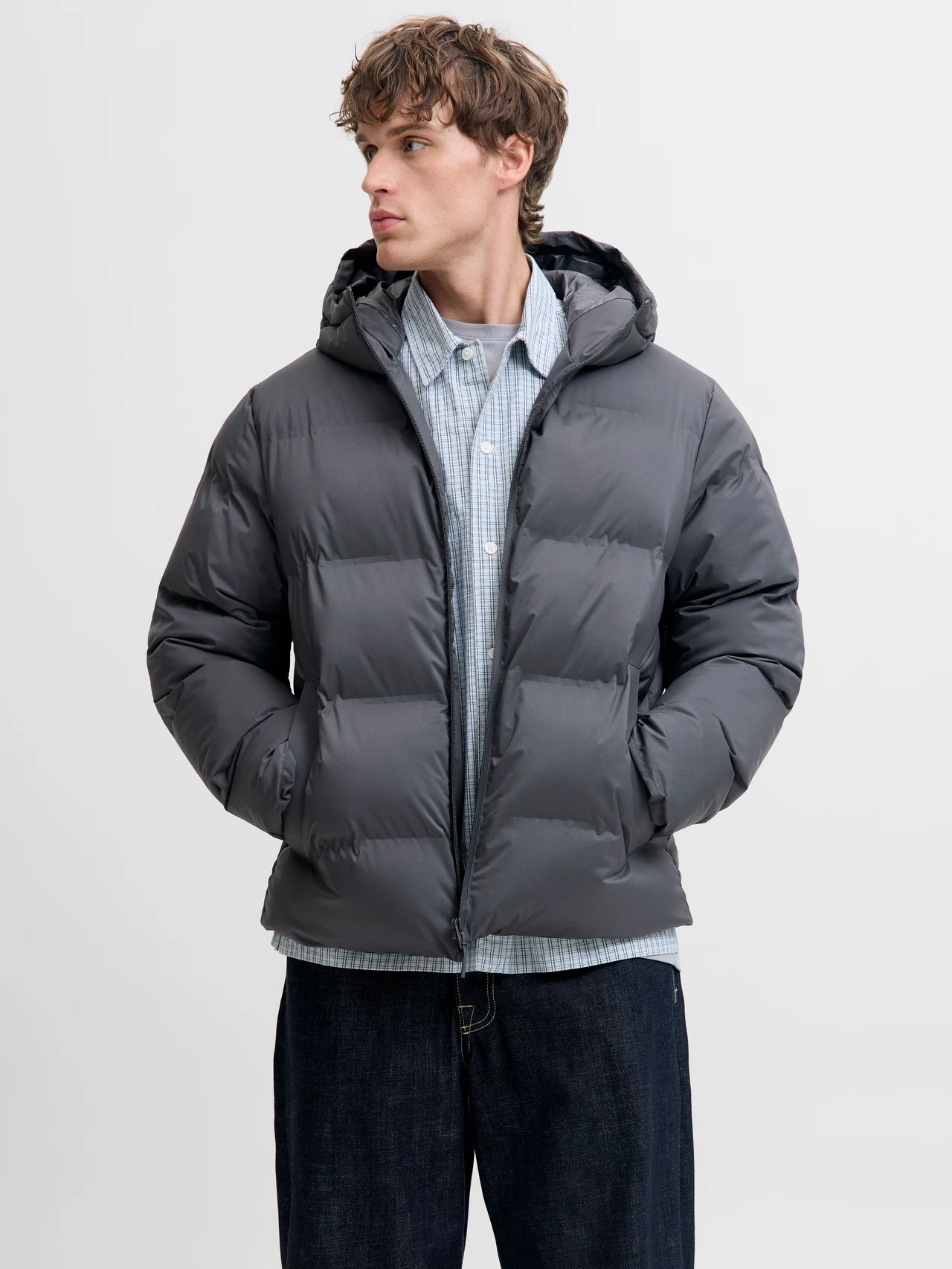 Jack&Jones Erkek 12282300 Jjkaıto Puffer Jacket Bf K.Gri