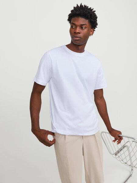 Jack&Jones Essentıals Erkek 12254412 T-Shirt Beyaz