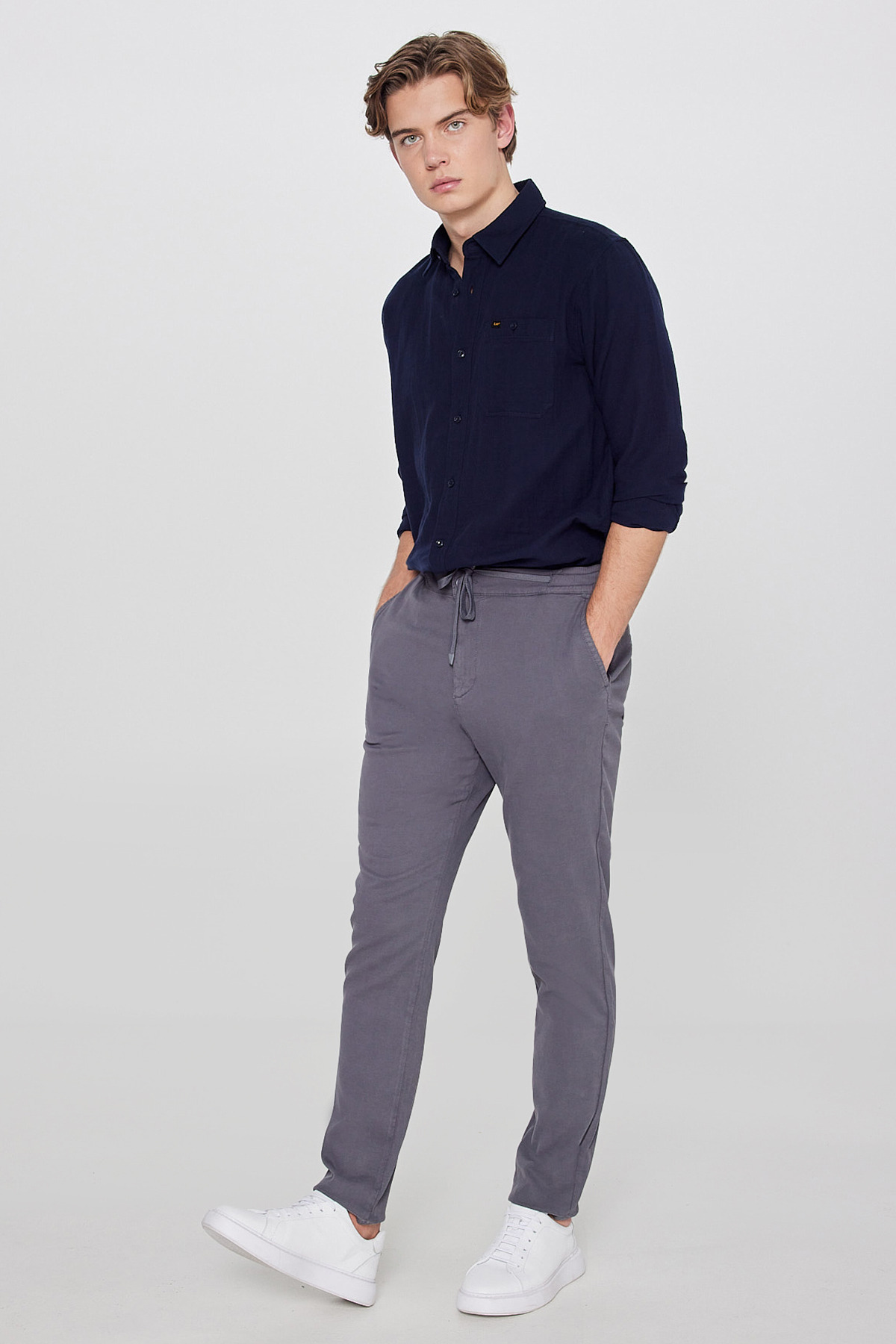 Lee Erkek L2610072 Tencel Pantolon / Gray Standart