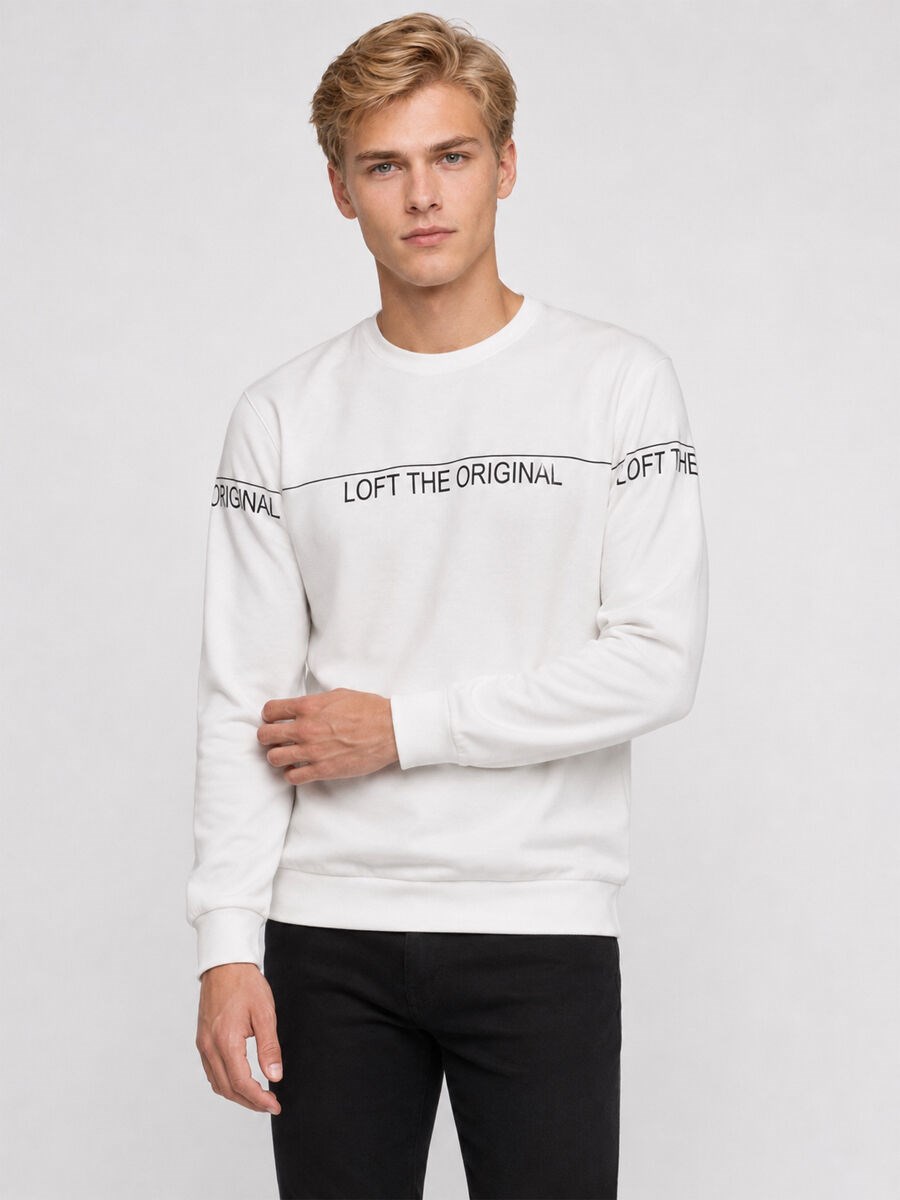 Loft Erkek LF2041075 Sweat Kırık Beyazz