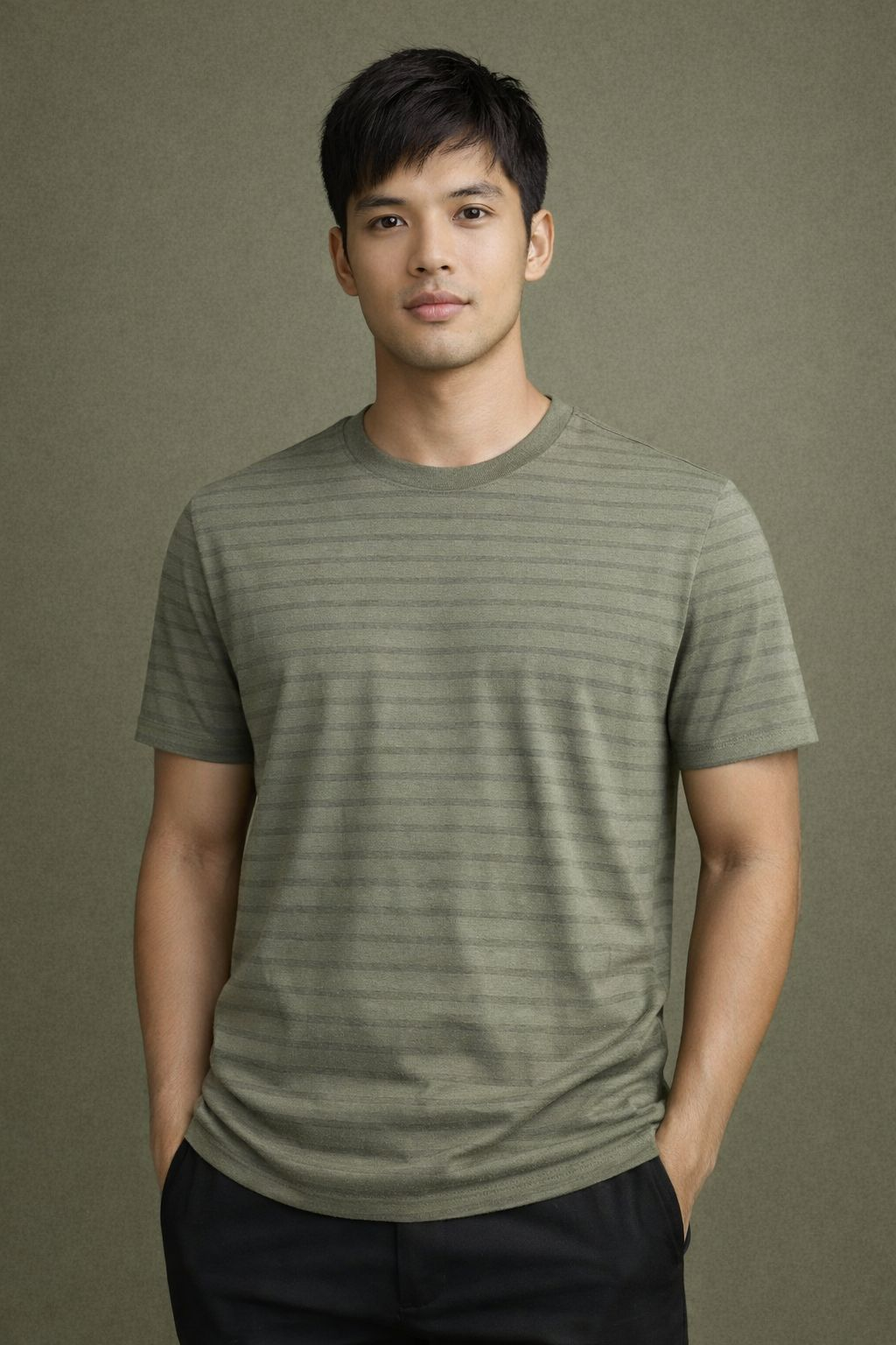 Manche Erkek 21-10197 T-Shirt Haki