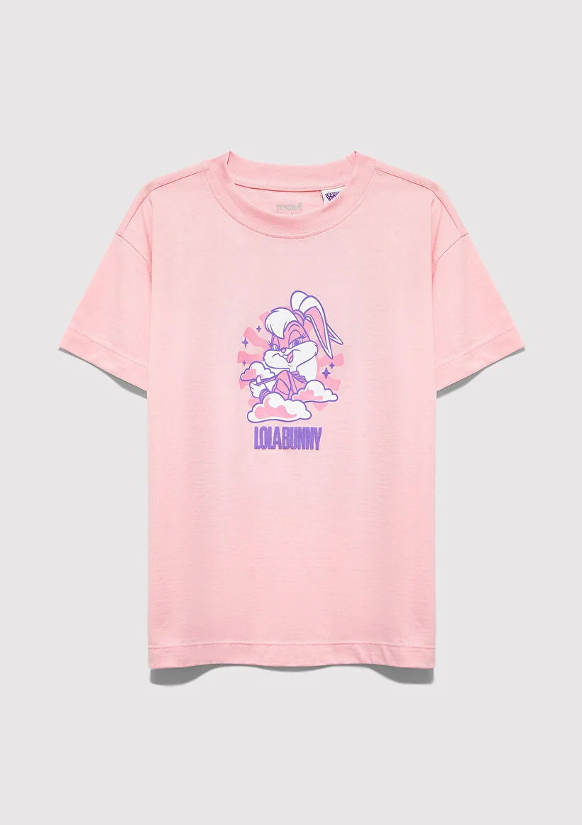 Mavi Çocuk M7610415-71007 Lola Bunny Baskılı Tişört Tatlı Pembe Standart