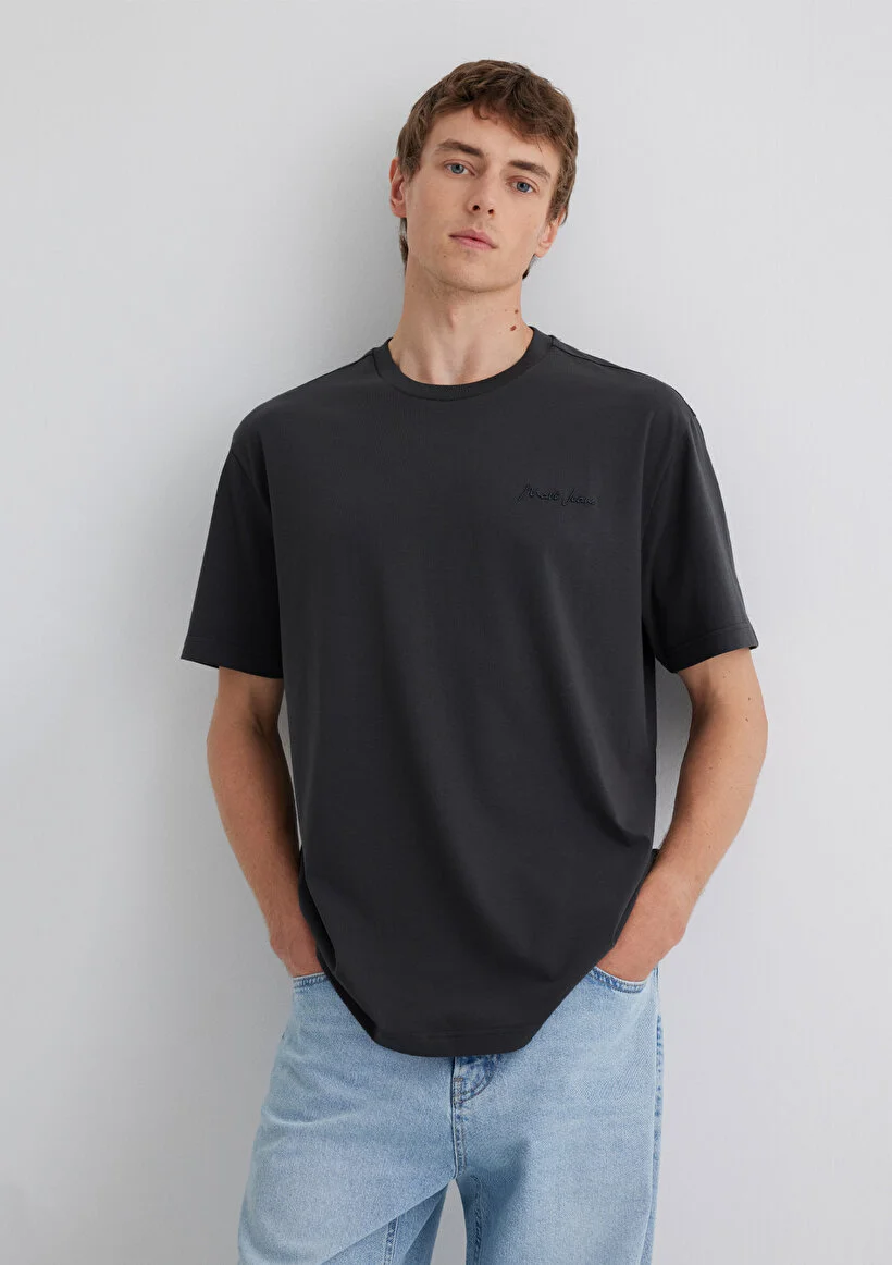 Mavi Erkek M0612733-70092 Mavi Jeans Tişört Pirate Black Siyah