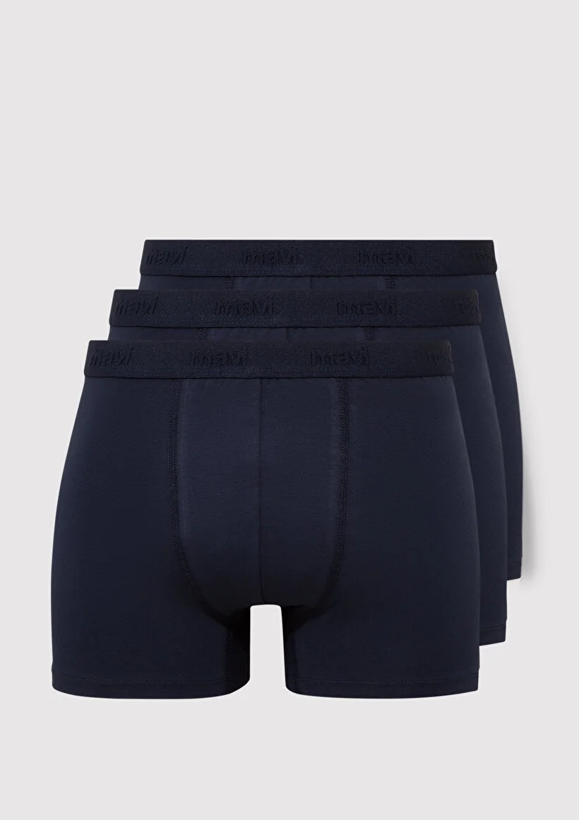 Mavi Erkek M0911414-30761 3'Lü Paket Boxer Lacivert Lacivert
